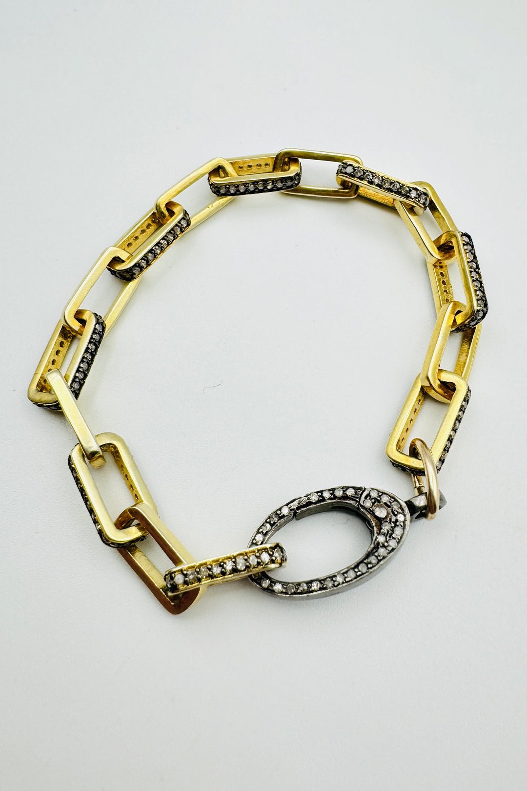 DIAMOND LINK AND CLASP BRACELET - Jarbo