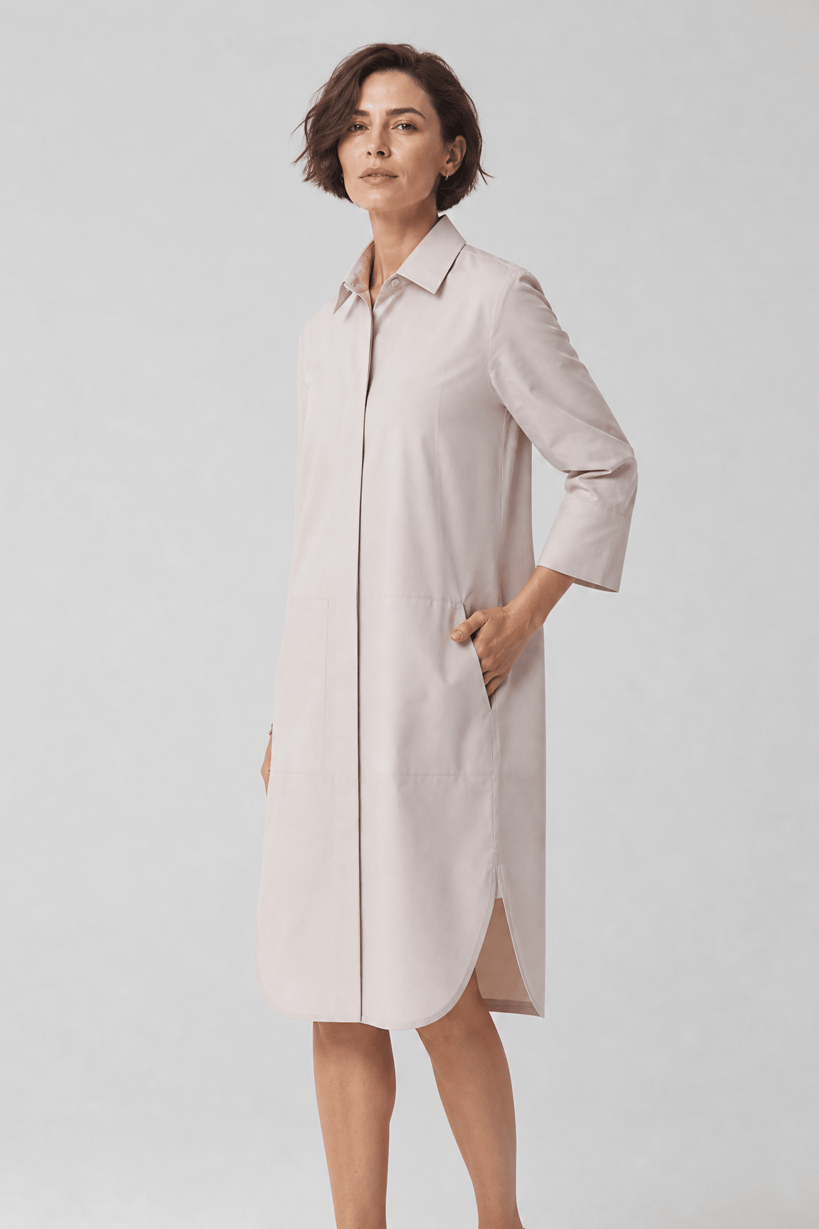 DORIAN DRESS IN ITALIAN FINE STRETCH COTTON - Jarbo