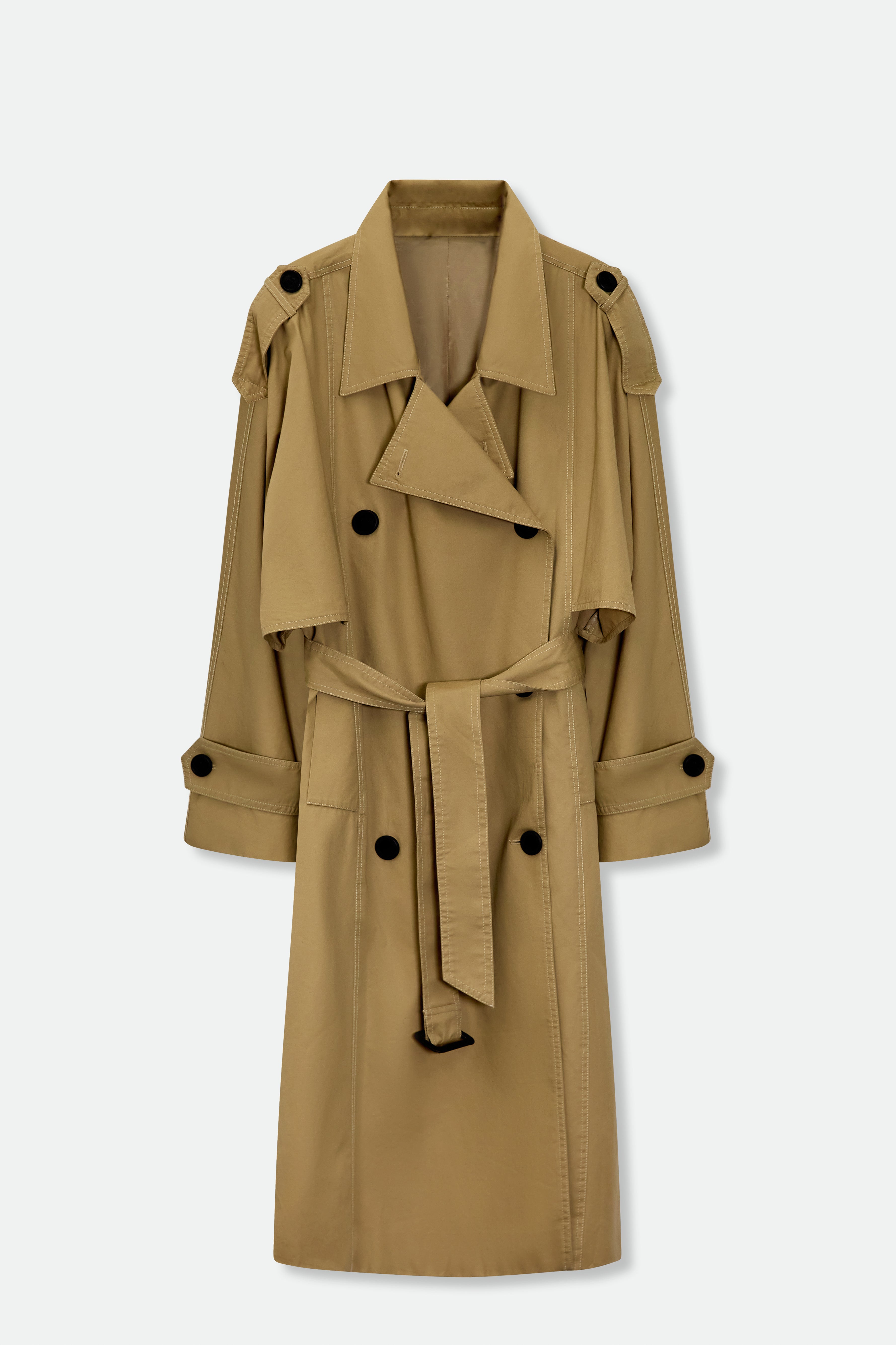 DOUBLE - BREASTED CLASSIC TRENCH COAT - Jarbo