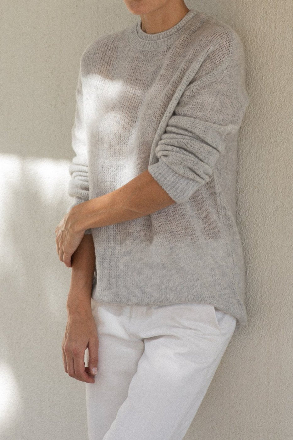 ELIO DOUBLE CREW NECK DETAIL IN CASHMERE