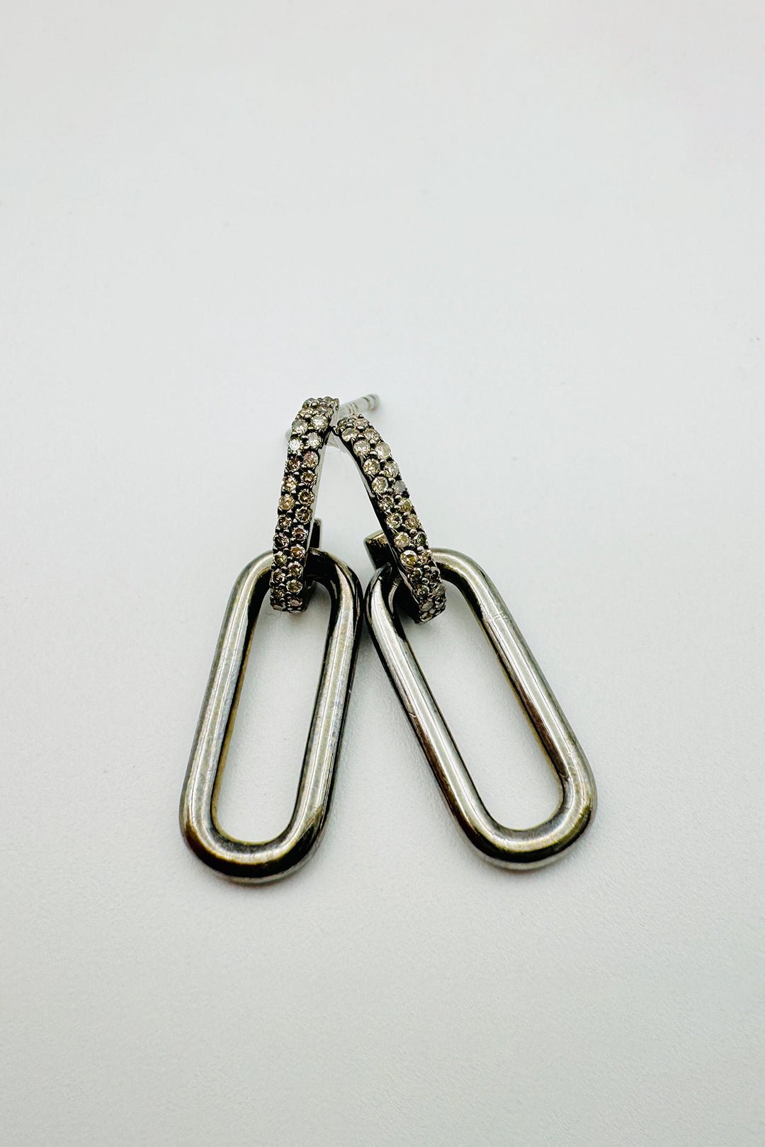 DOUBLE ROW DOUBLE LINK CHAIN EARRINGS - Jarbo