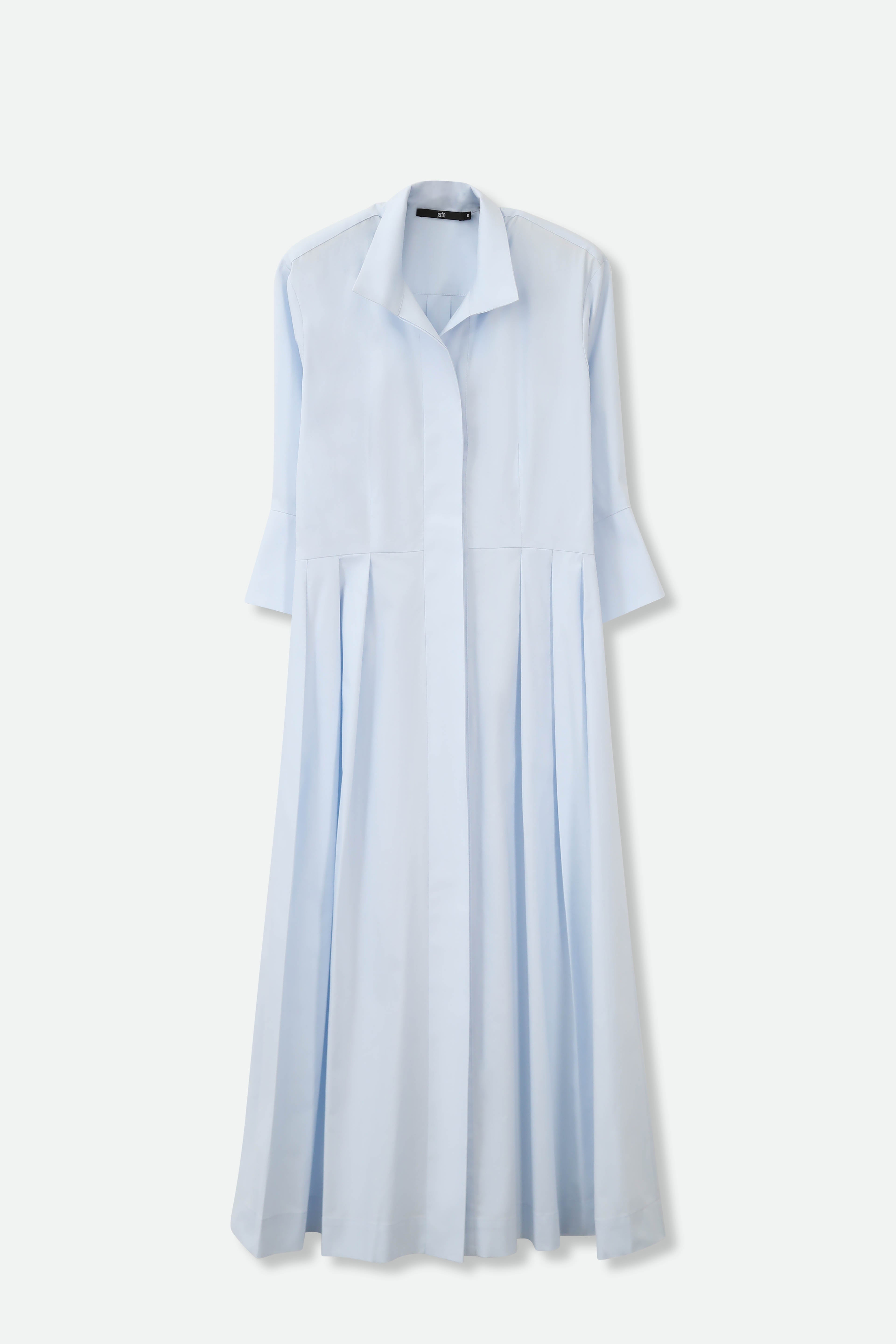 DUNE SLEEVE DRESS IN ITALIAN POPLIN COTTON - Jarbo