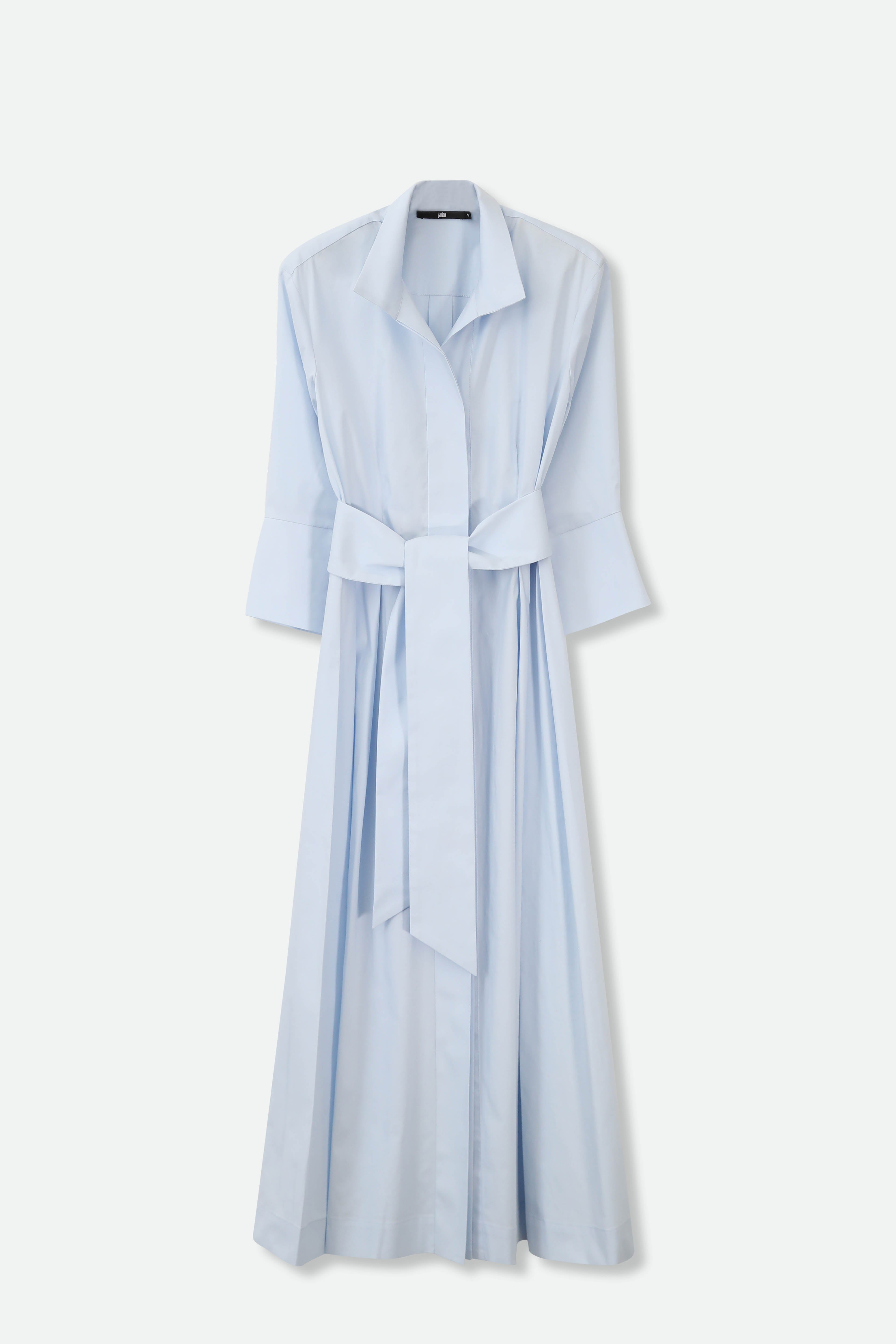 DUNE SLEEVE DRESS IN ITALIAN POPLIN COTTON - Jarbo