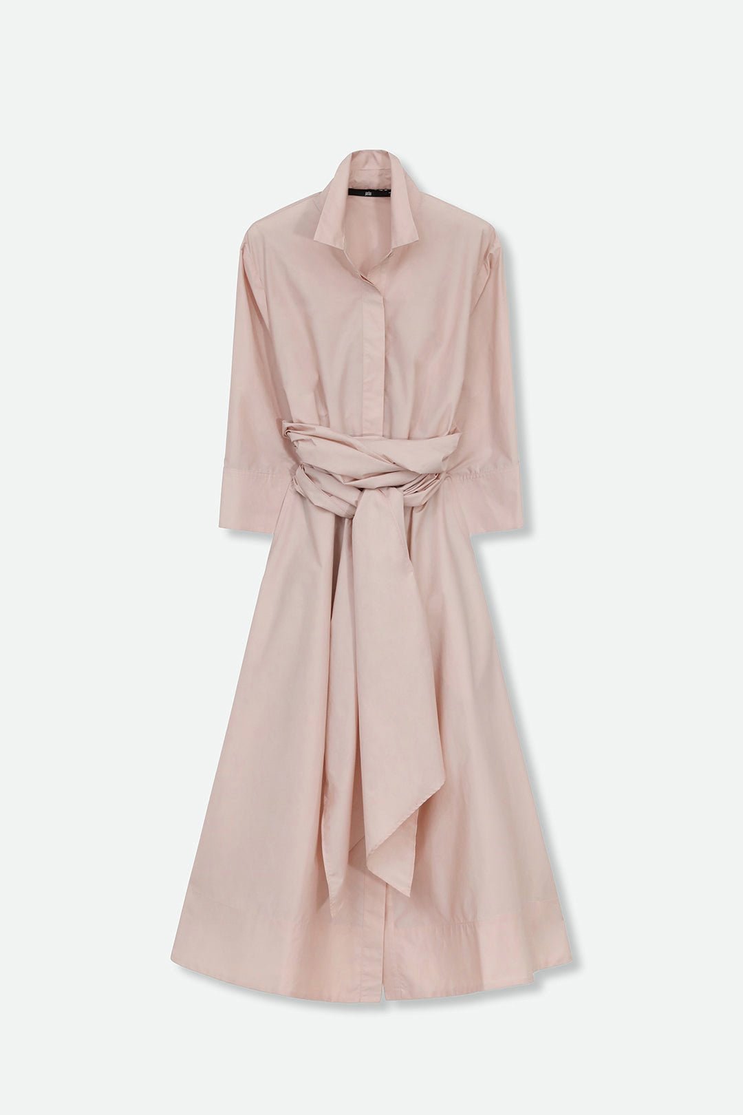 DUSK DRESS IN FINE ITALIAN POPLIN COTTON DUSTED PINK - Jarbo