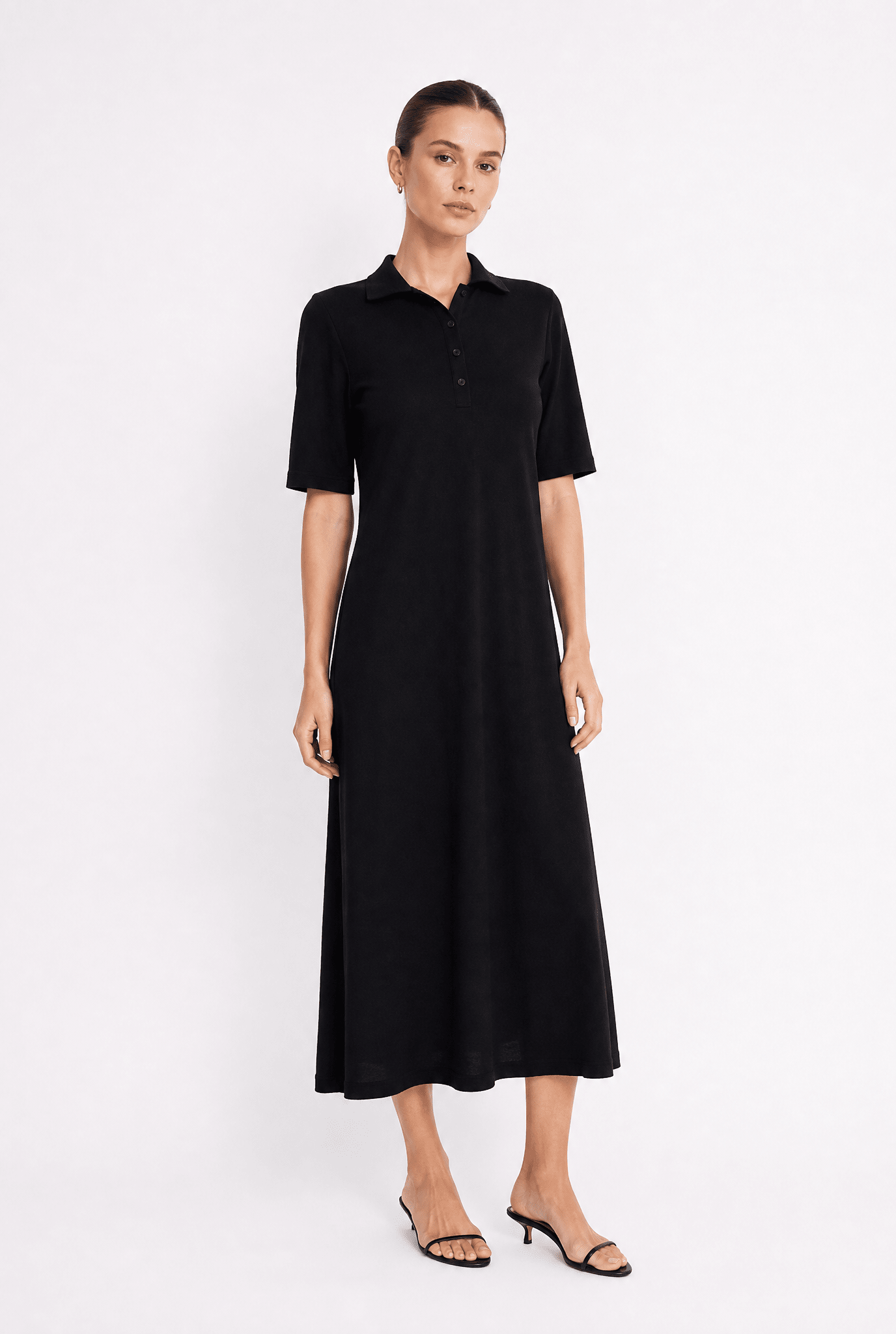 DYLAN POLO DRESS IN FINE GAUGE ITALIAN SILK COTTON - Jarbo