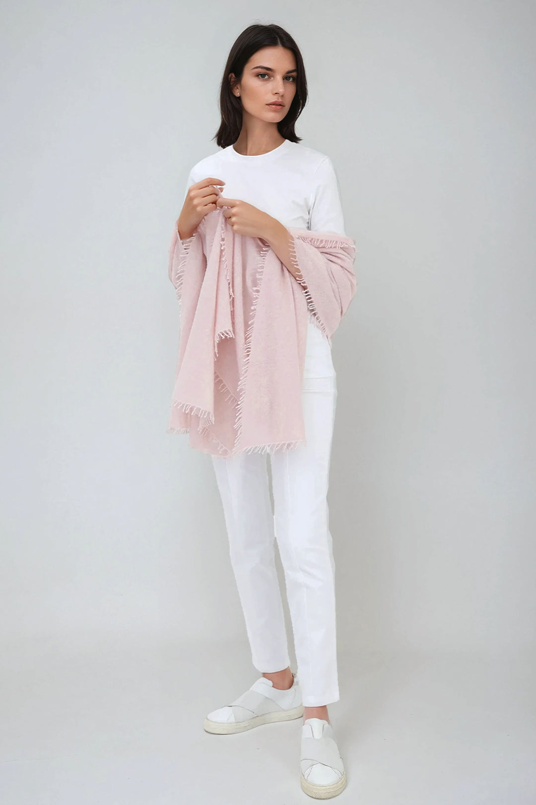 ÉLAN SCARF IN CASHMERE SOFT PINK