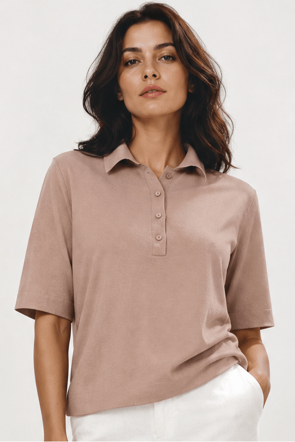 ELLIS POLO SHIRT IN FINE GAUGE ITALIAN SILK COTTON - Jarbo
