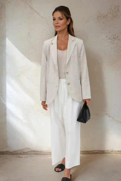 Shinzone - euro vintage cotton linen jacket アイボリー Som Linen Jacket, Ivory
