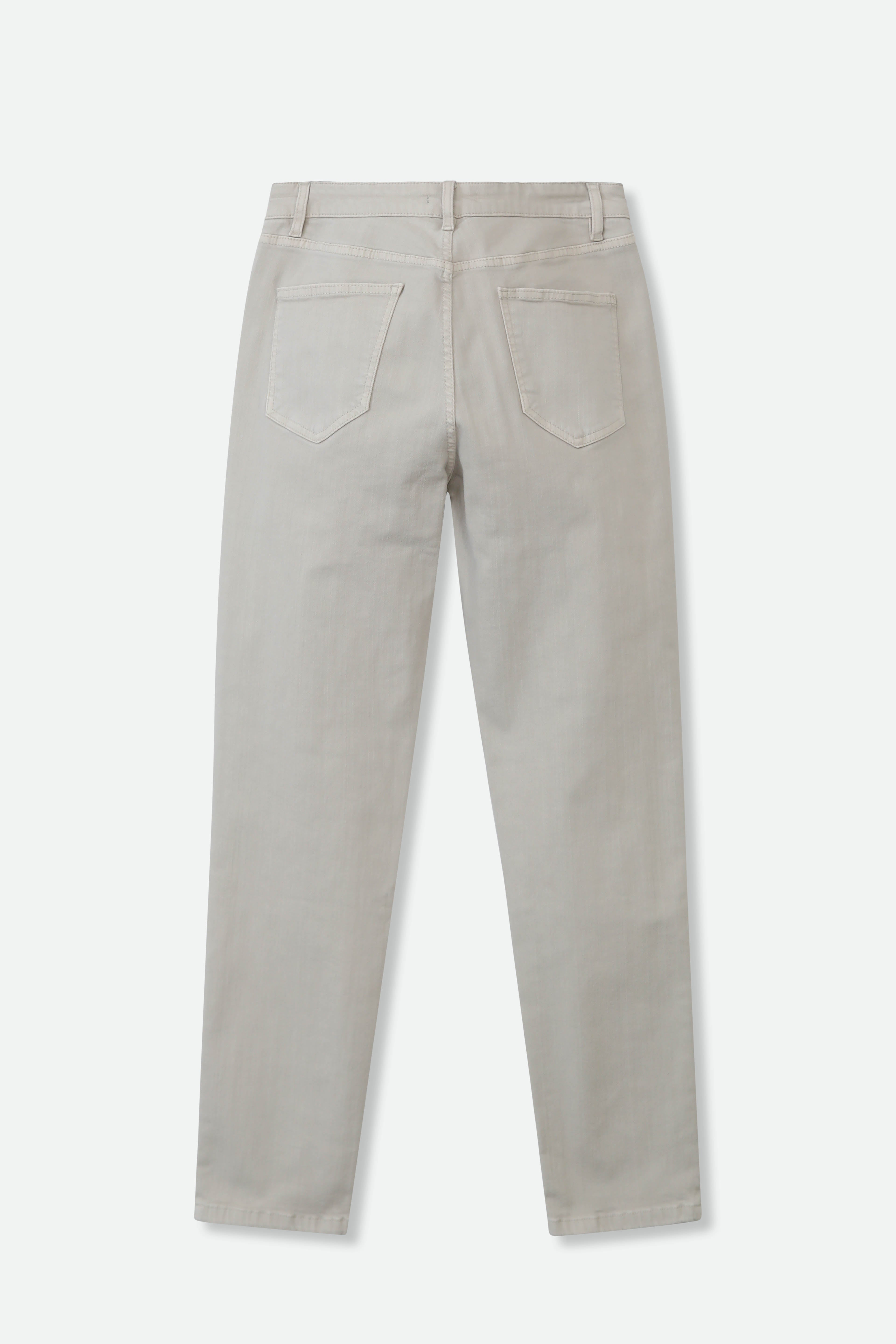 FIVE POCKET CROPPED DENIM PACE PANT IN SAND - Jarbo