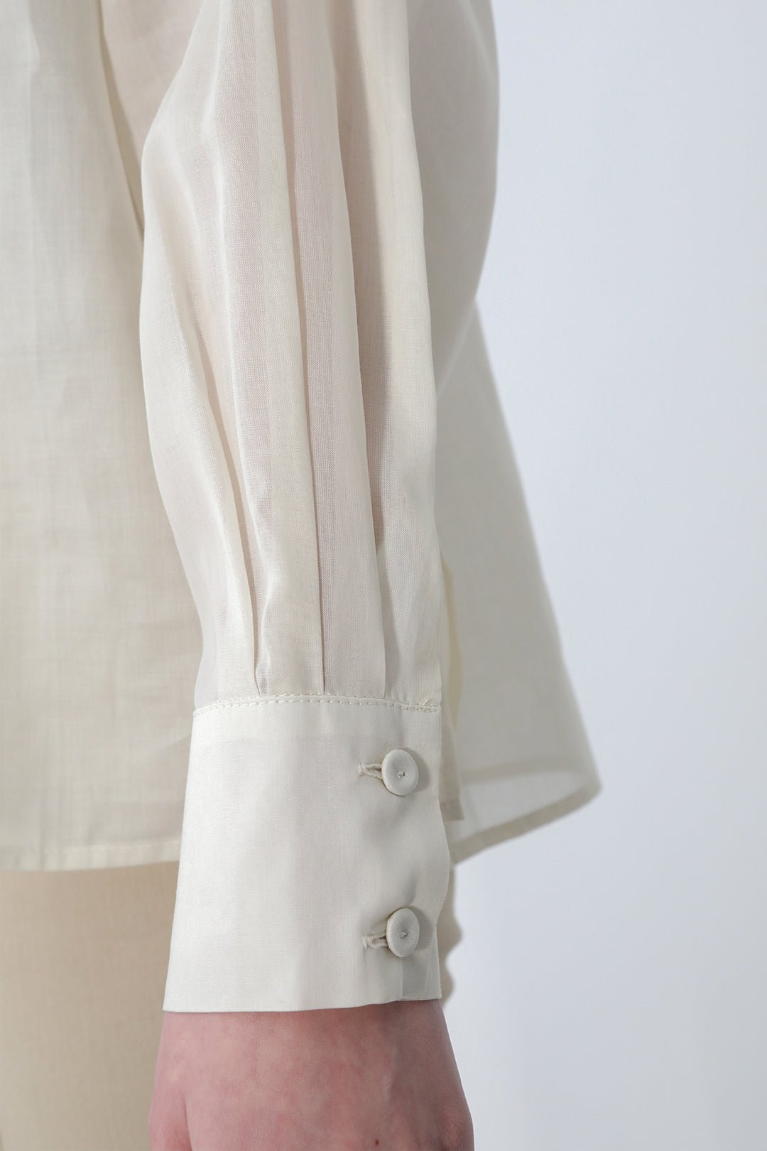 FLEUR RUFFLE SHIRT IN ITALIAN COTTON ORGANZA - Jarbo