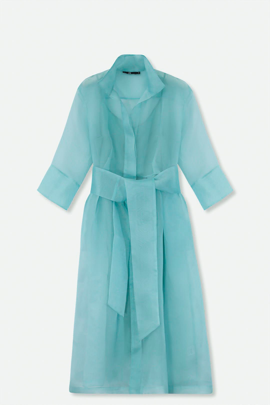 GABRIELLE DRESS IN SILK ORGANZA AQUAMARINE - Jarbo