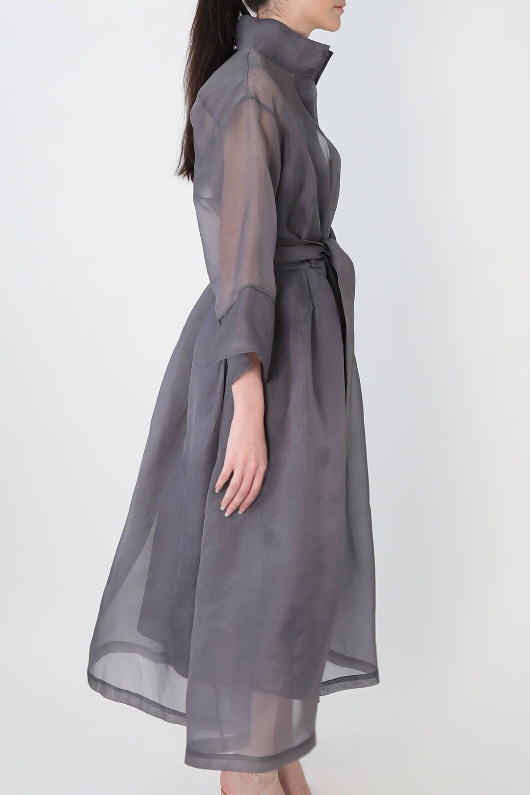 GABRIELLE DRESS IN SILK ORGANZA CHATEAU COCOA - Jarbo