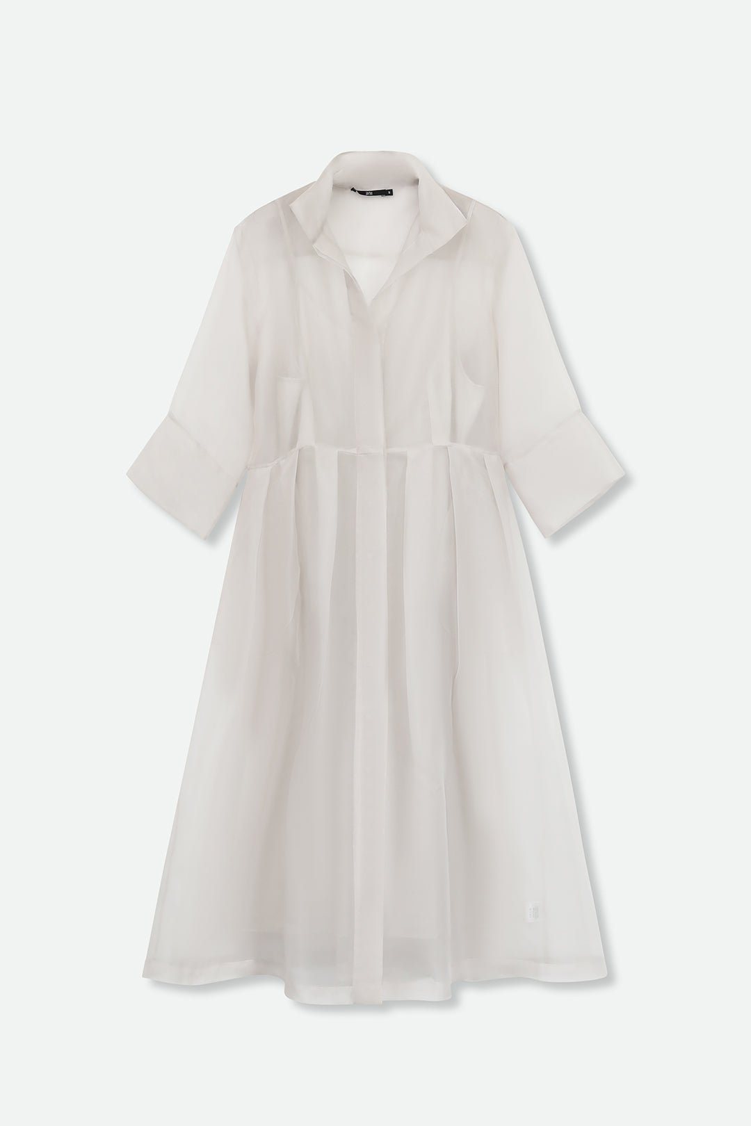 GABRIELLE DRESS IN SILK ORGANZA PLATINUM - Jarbo