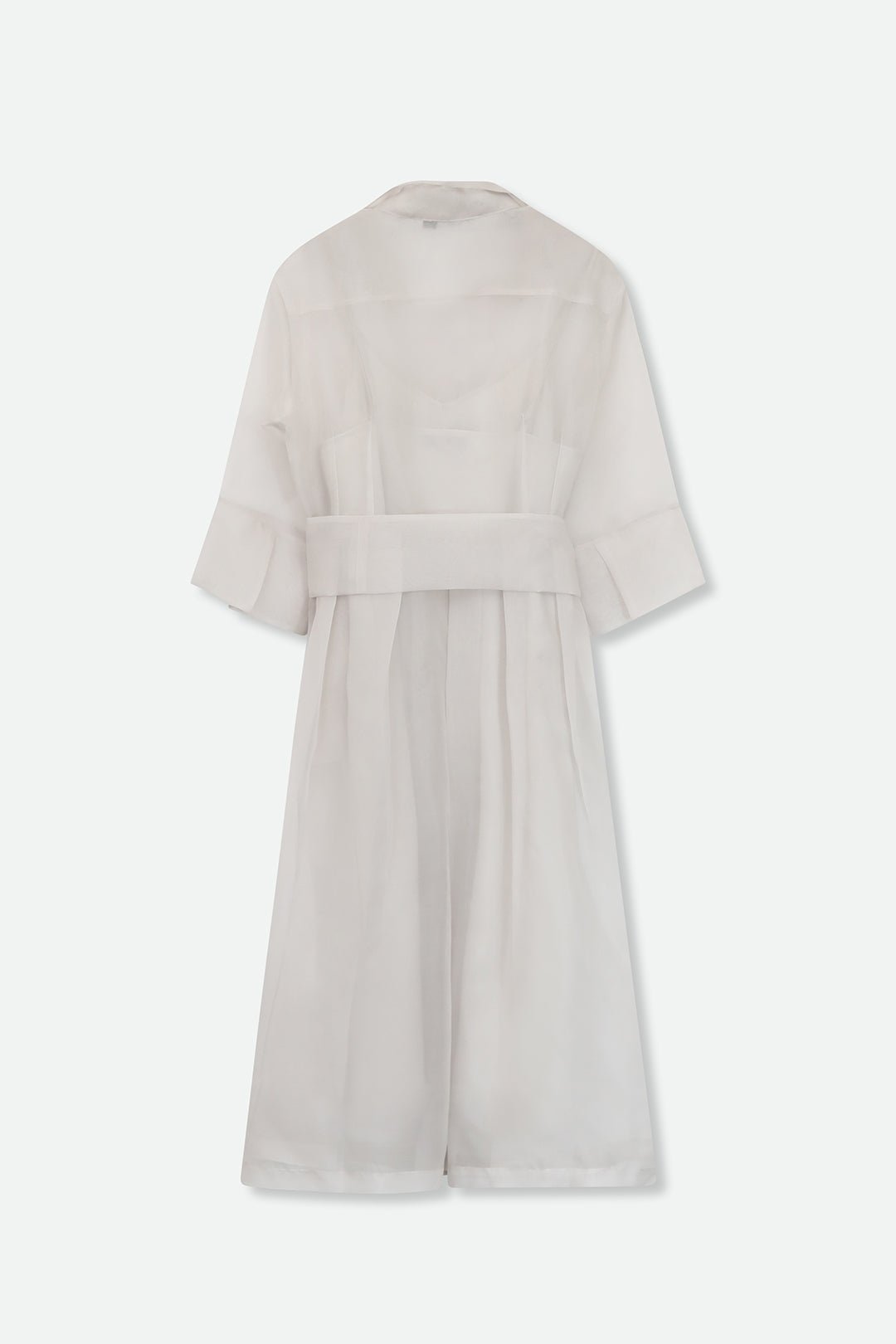 GABRIELLE DRESS IN SILK ORGANZA PLATINUM - Jarbo