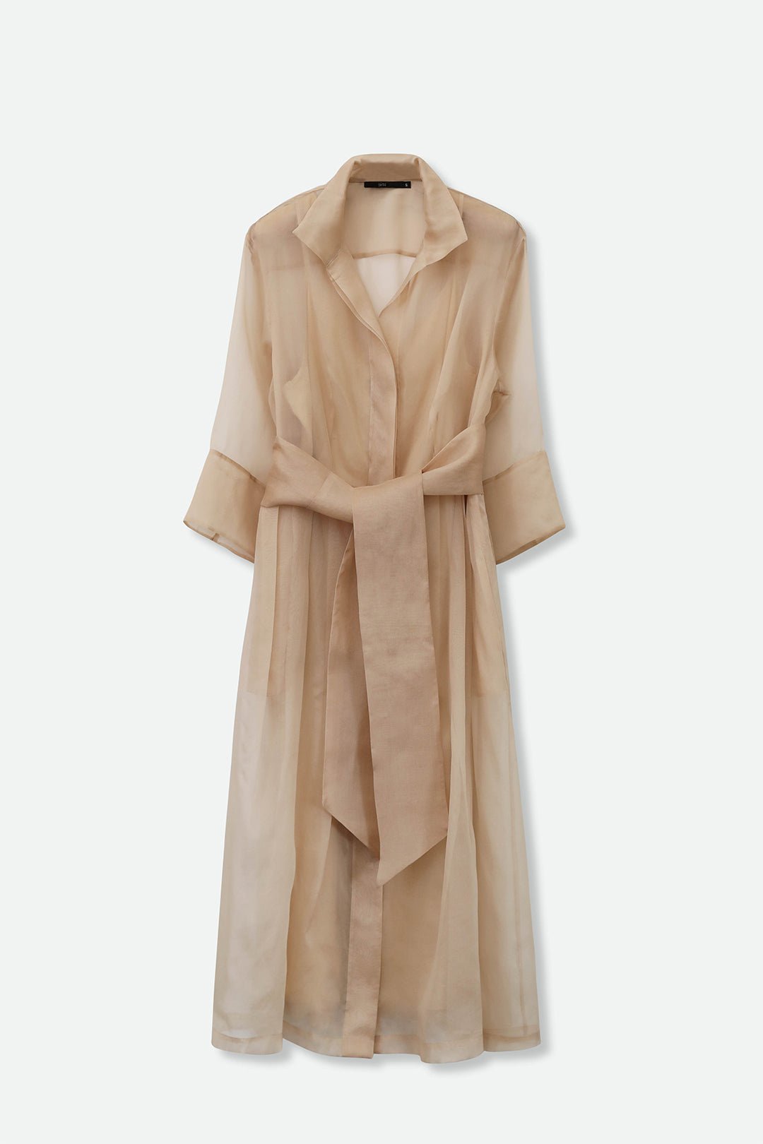 GABRIELLE DRESS IN SILK ORGANZA SAND - Jarbo