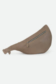Italian Leather Crossbody - Taupe