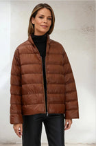 HEIDI LONG SLEEVE ZIP IN ULTRALIGHT GOOSE DOWN