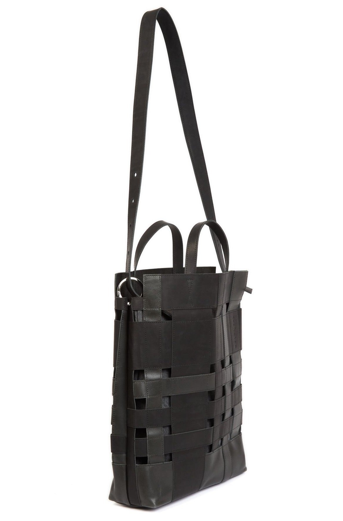 INTRECCIATO HANDBAG MADE IN ITALY CHARCOAL BLACK - Jarbo