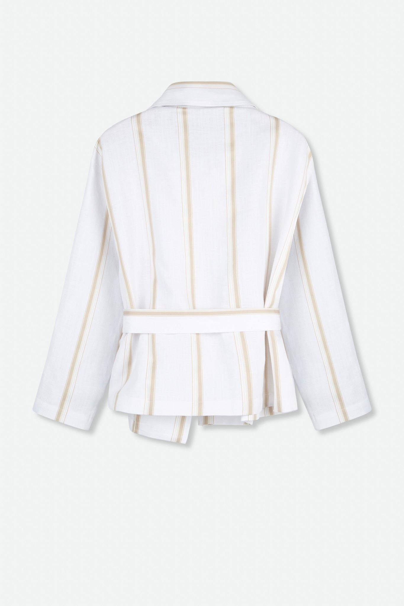 KIMBERLY TIED JACKET IN LINEN-COTTON - Jarbo