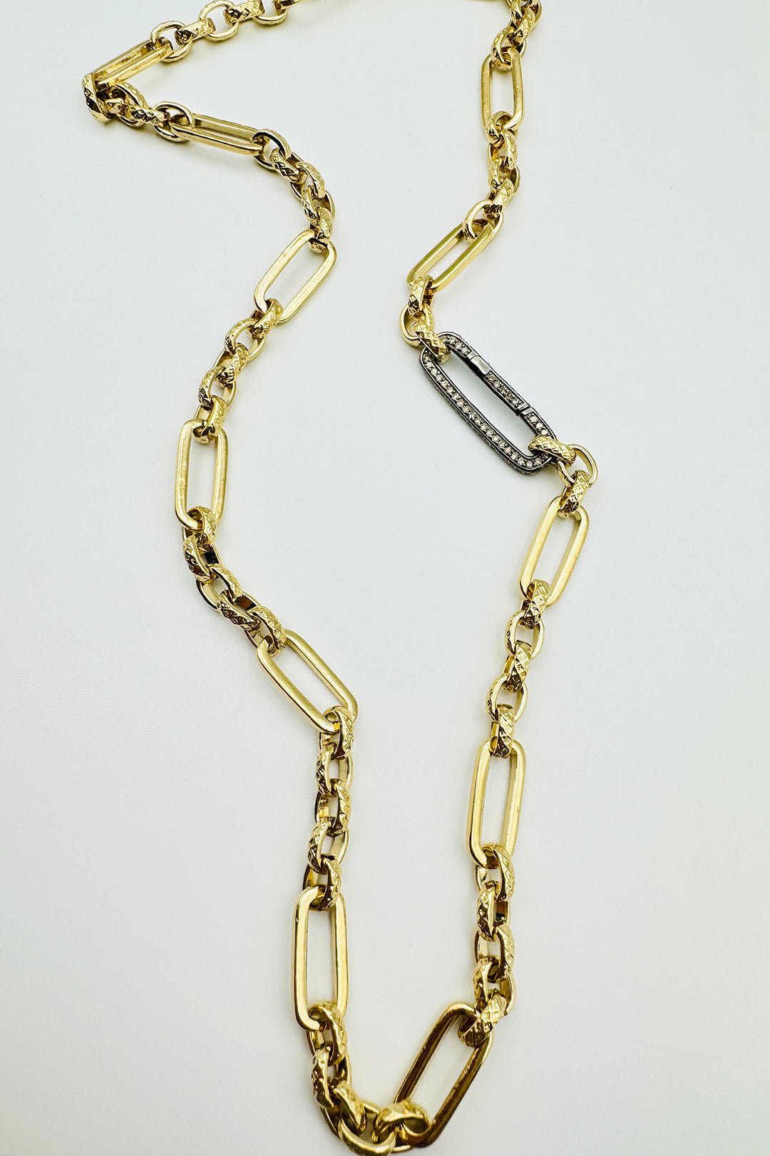 *KRISTA LONG LINK FANCY CHAIN LONG NECKLACE - Jarbo