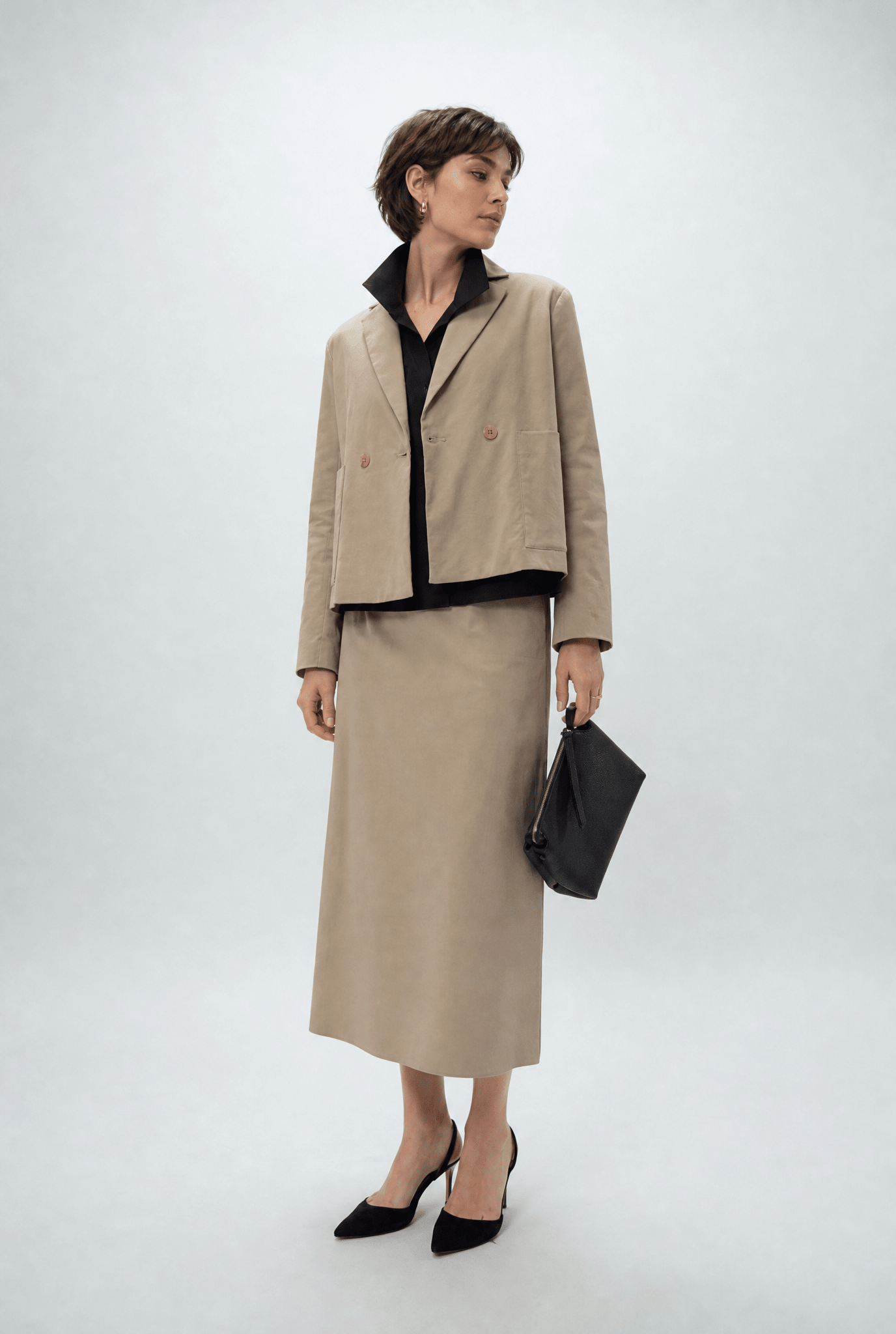 LANEY SKIRT IN ITALIAN FINE STRETCH COTTON - Jarbo