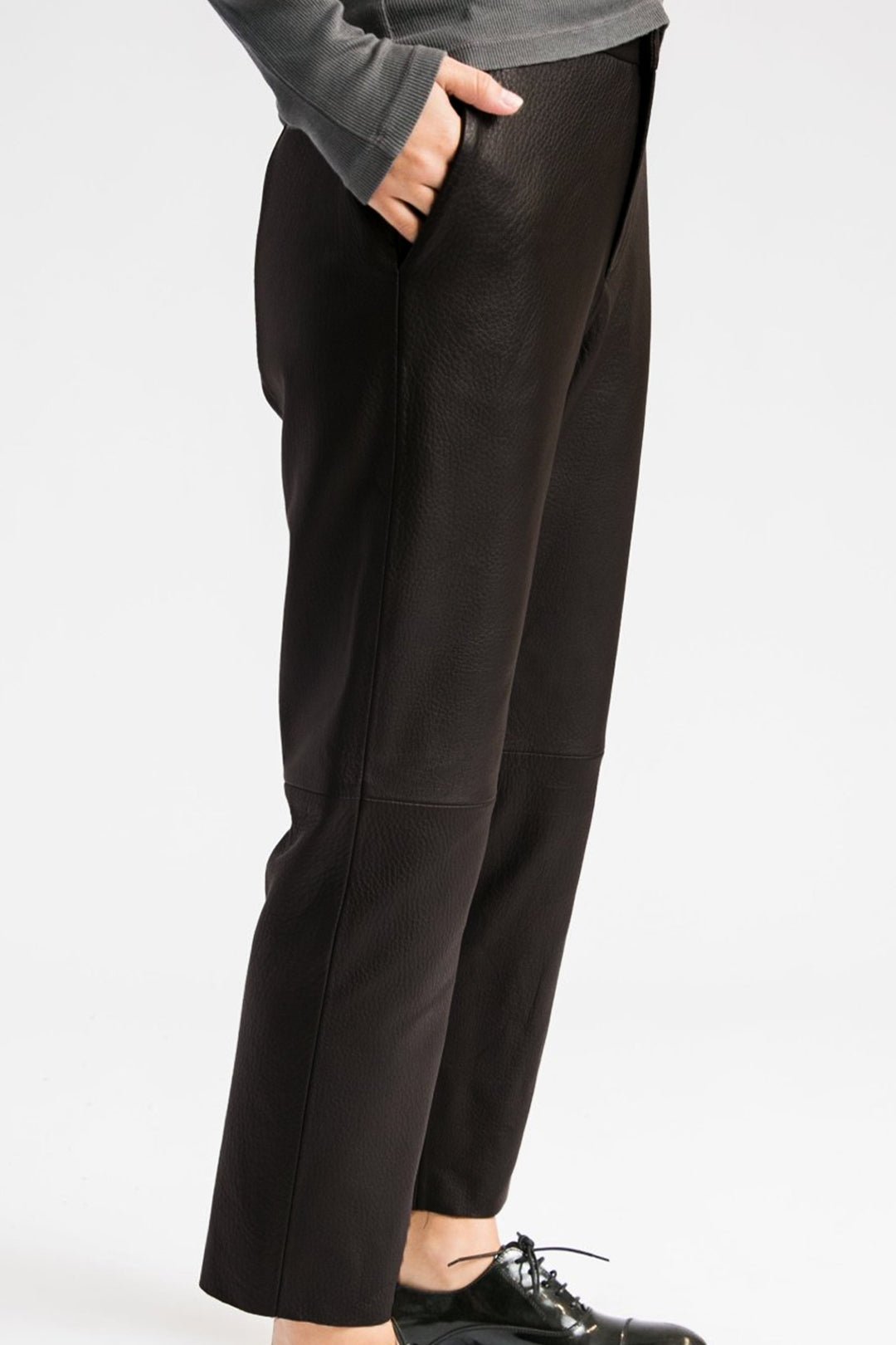 LAUREN TROUSER IN BUTTER SMOOTH ITALIAN LEATHER - Jarbo