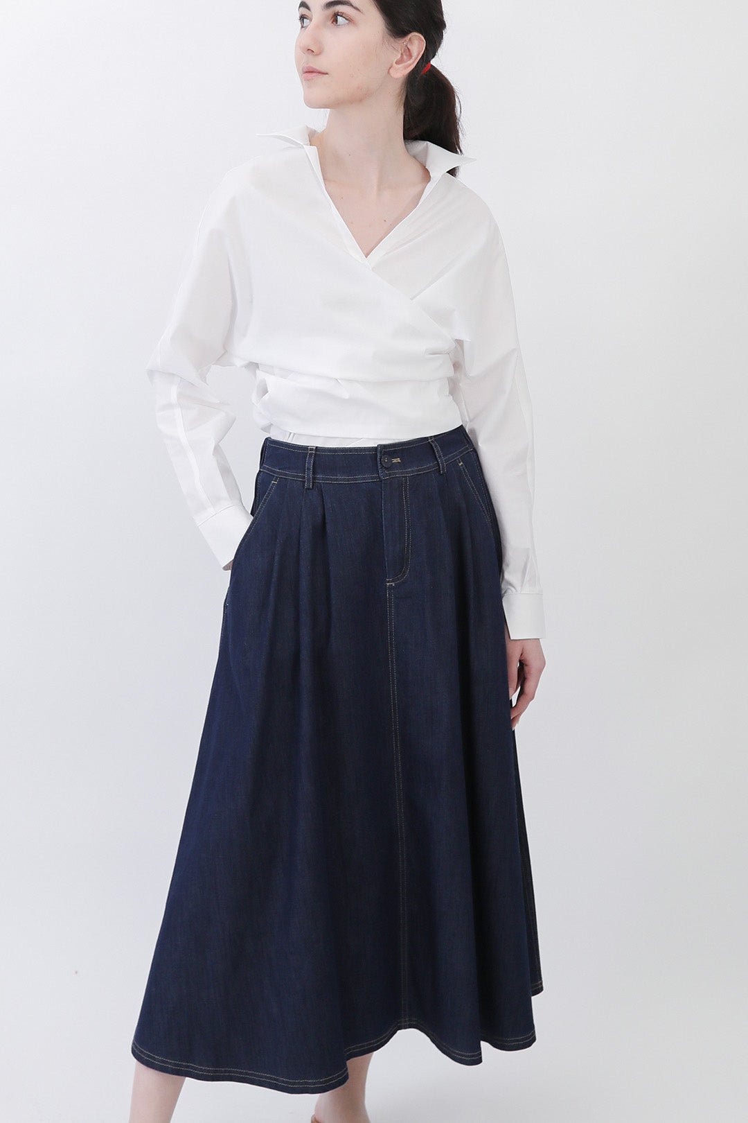 LEA SKIRT IN ITALIAN DENIM - Jarbo