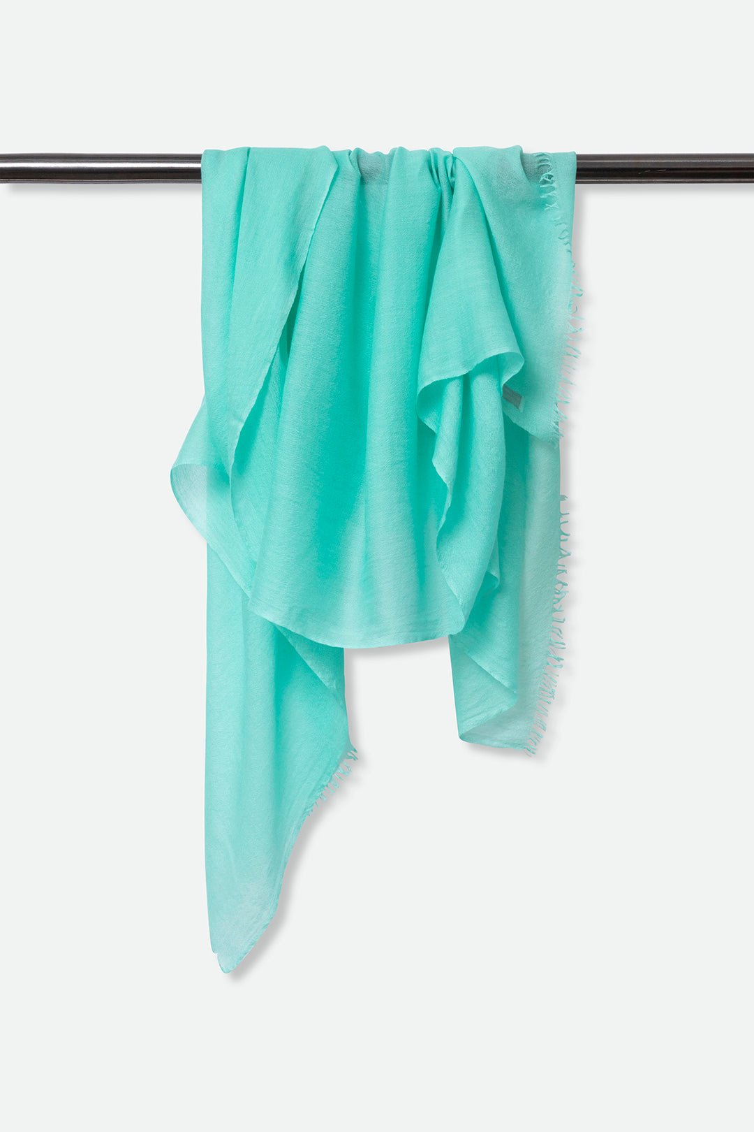 LIGHTWEIGHT SCARF IN HAND DYED CASHMERE SEA GLASS - Jarbo
