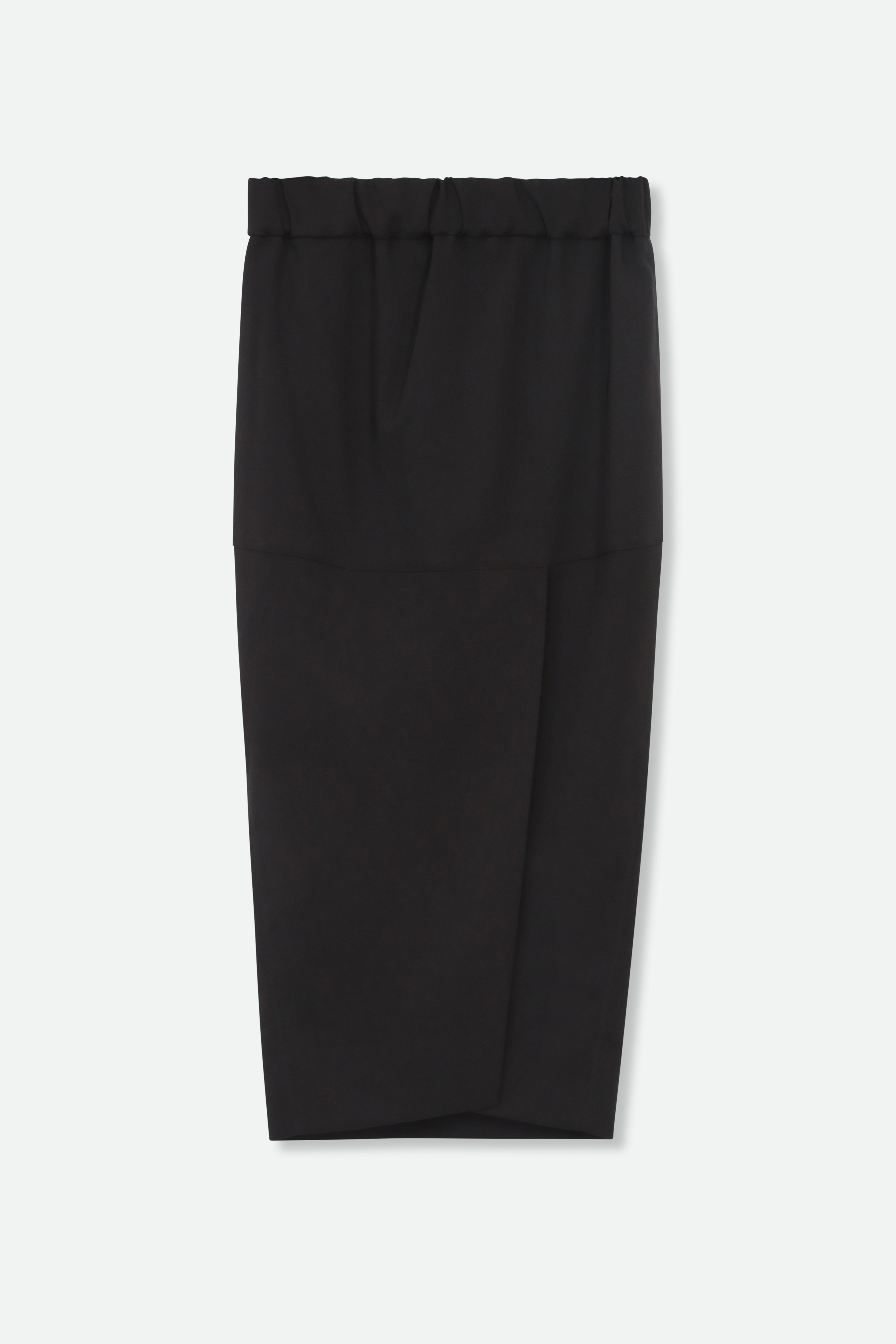 LILA LONG PENCIL SKIRT IN TECHNICAL STRETCH BLACK - Jarbo