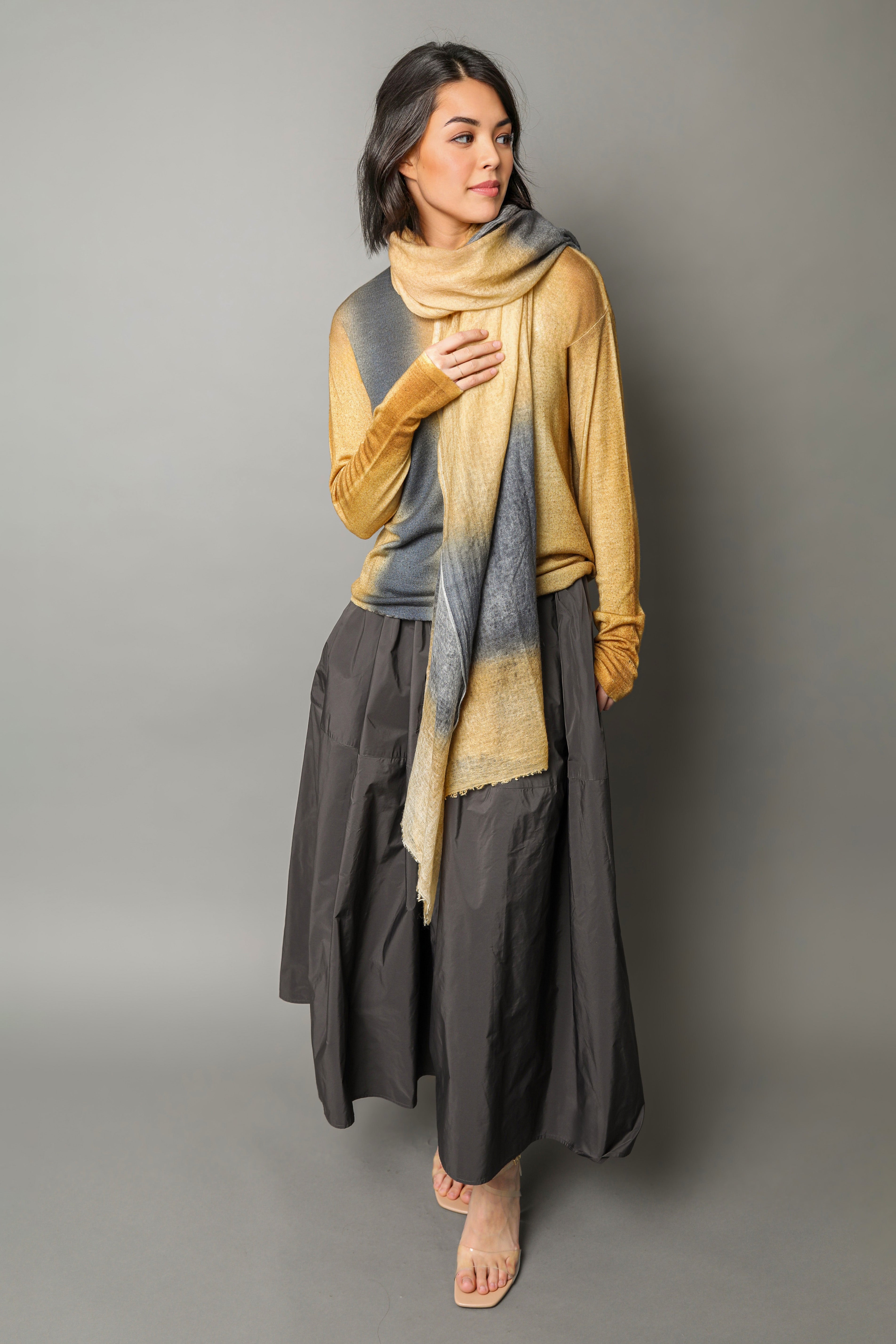 LOIRE SKIRT IN TECHNO SILK LIGHT TAFFETTA - Jarbo