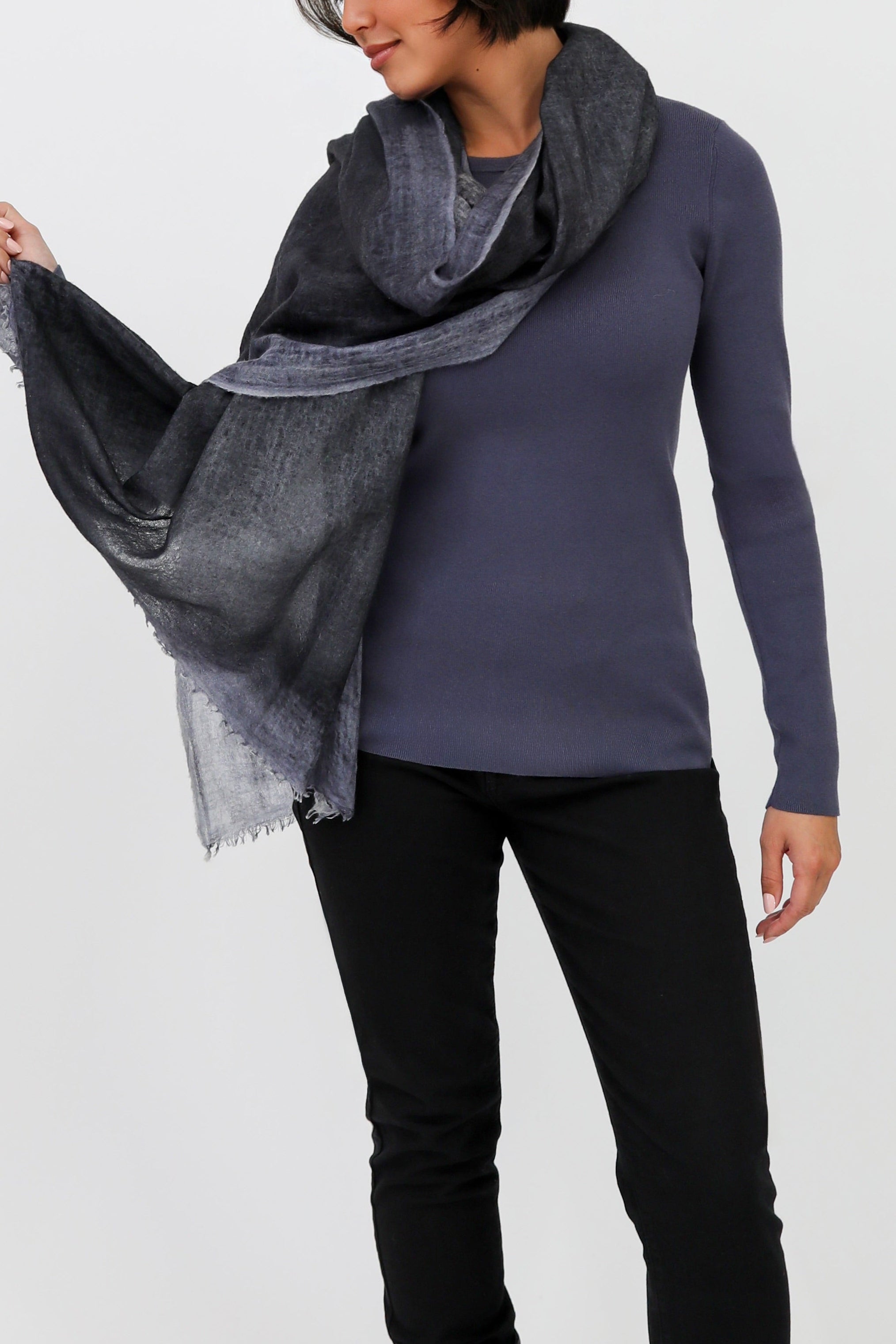 LONG SLEEVE CREW IN ITALIAN COTTON KNIT - Jarbo