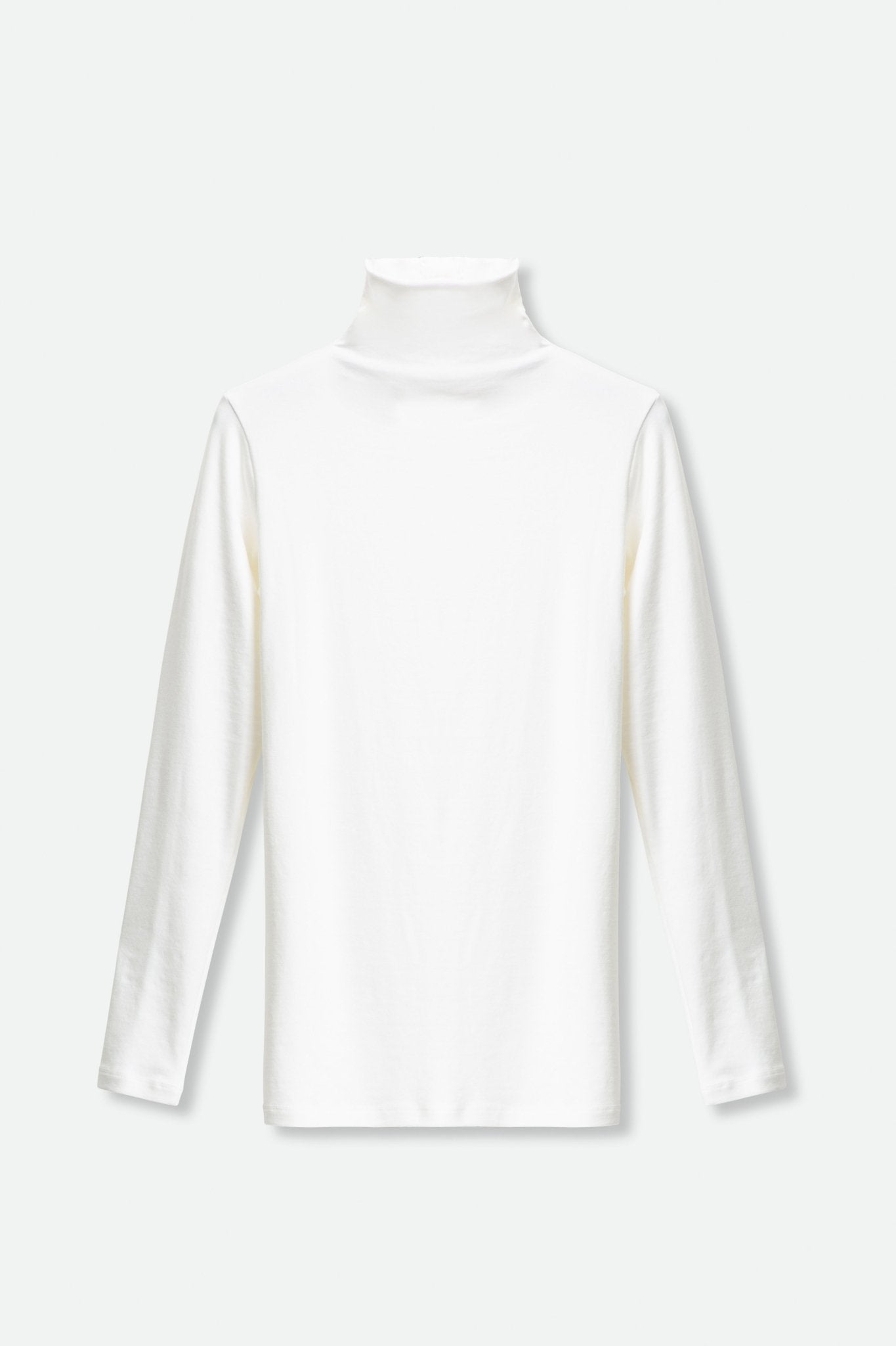 PIMA COTTON LONG SLEEVE MOCK TURTLE NECK