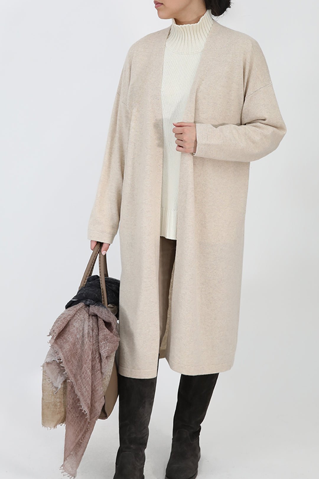 LYON LONG CARDIGAN IN CASHMERE - Jarbo