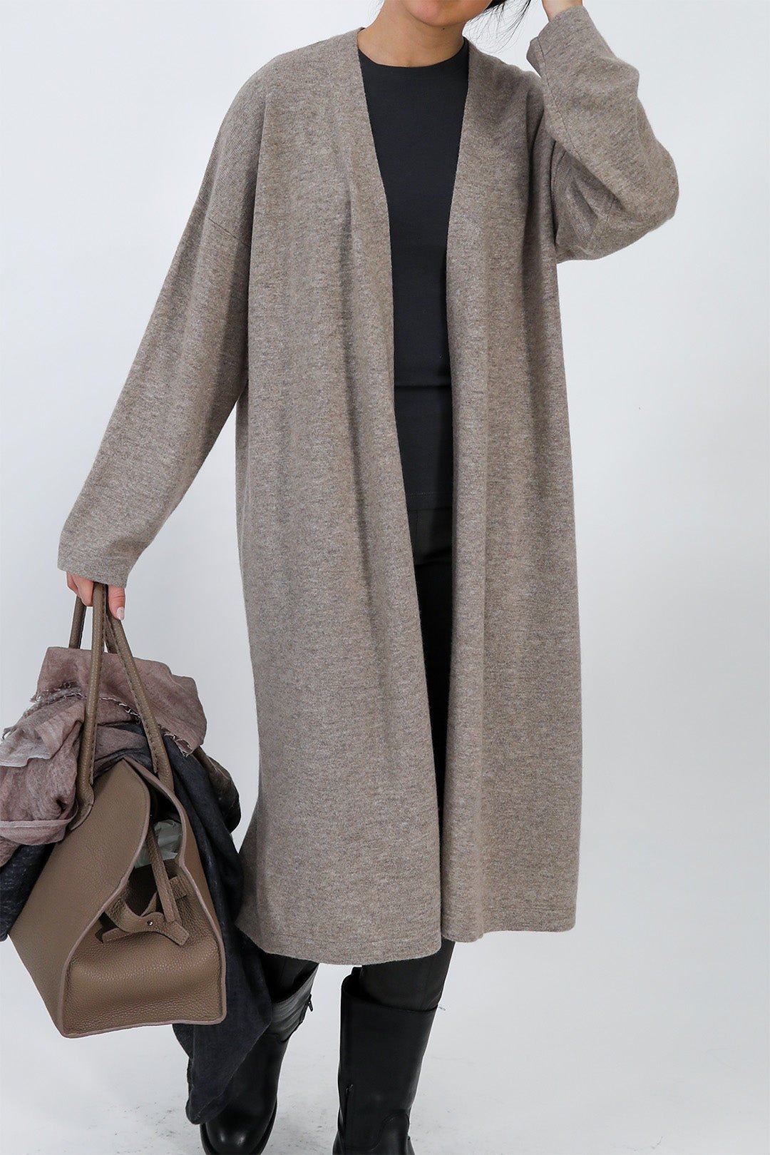 LYON LONG CARDIGAN IN CASHMERE - Jarbo