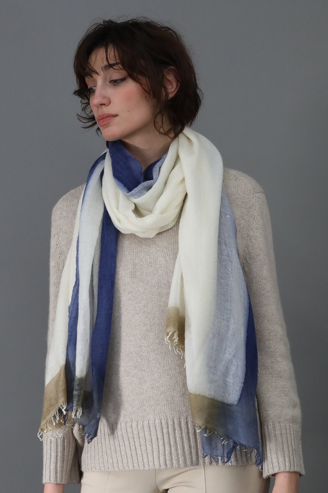 MALTA SCARF IN HAND DYED CASHMERE - Jarbo