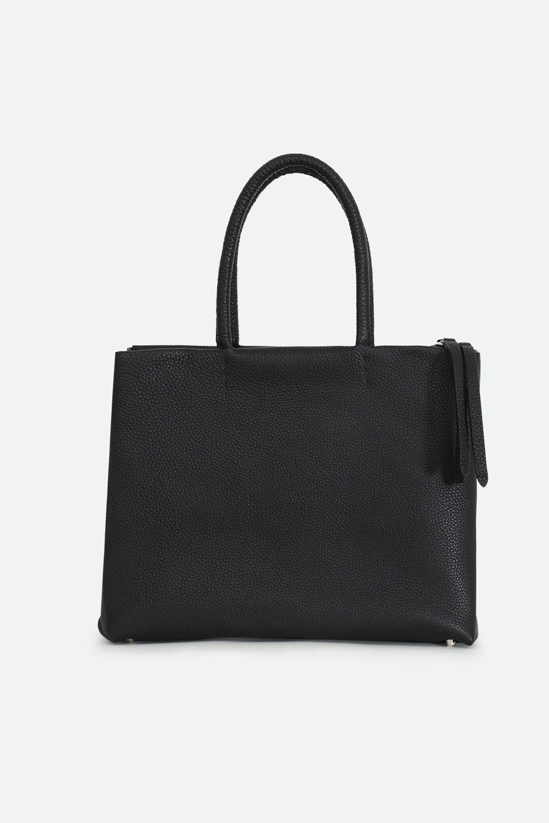 MARCEL HANDBAG IN ITALIAN LEATHER BLACK - Jarbo