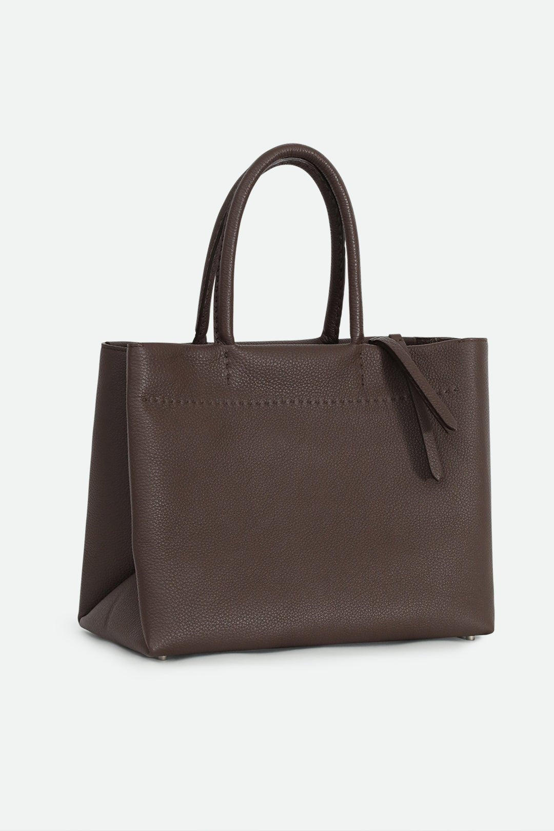 MARCEL HANDBAG IN ITALIAN LEATHER CHOCOLATE - Jarbo