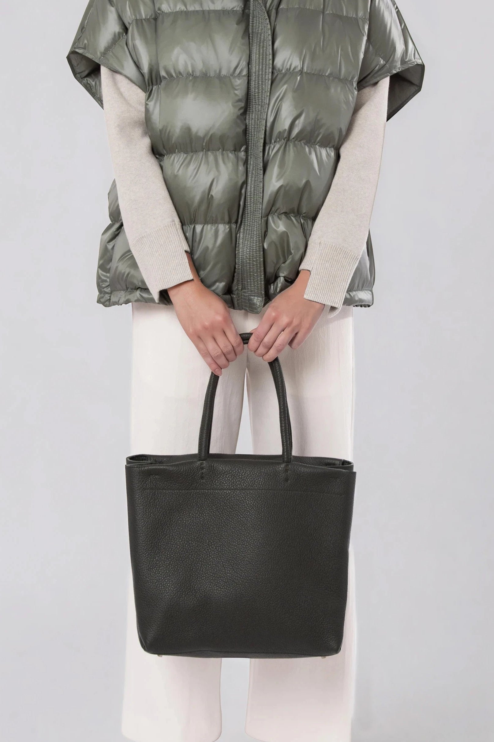 MARCEL HANDBAG IN ITALIAN LEATHER FOREST - Jarbo