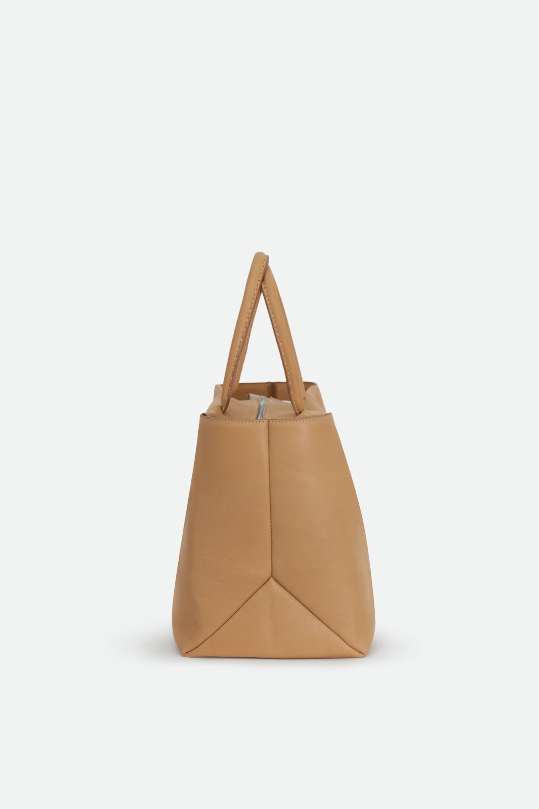 MARCEL HANDBAG IN ITALIAN LEATHER NATURAL - Jarbo