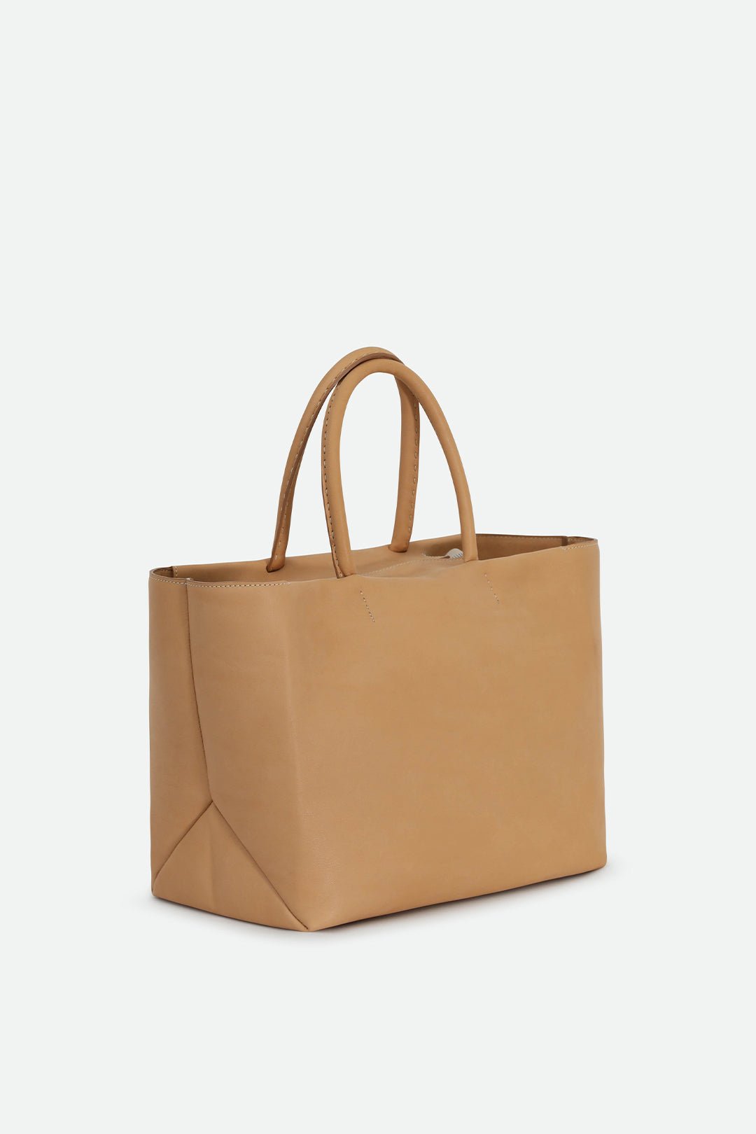 MARCEL HANDBAG IN ITALIAN LEATHER NATURAL - Jarbo