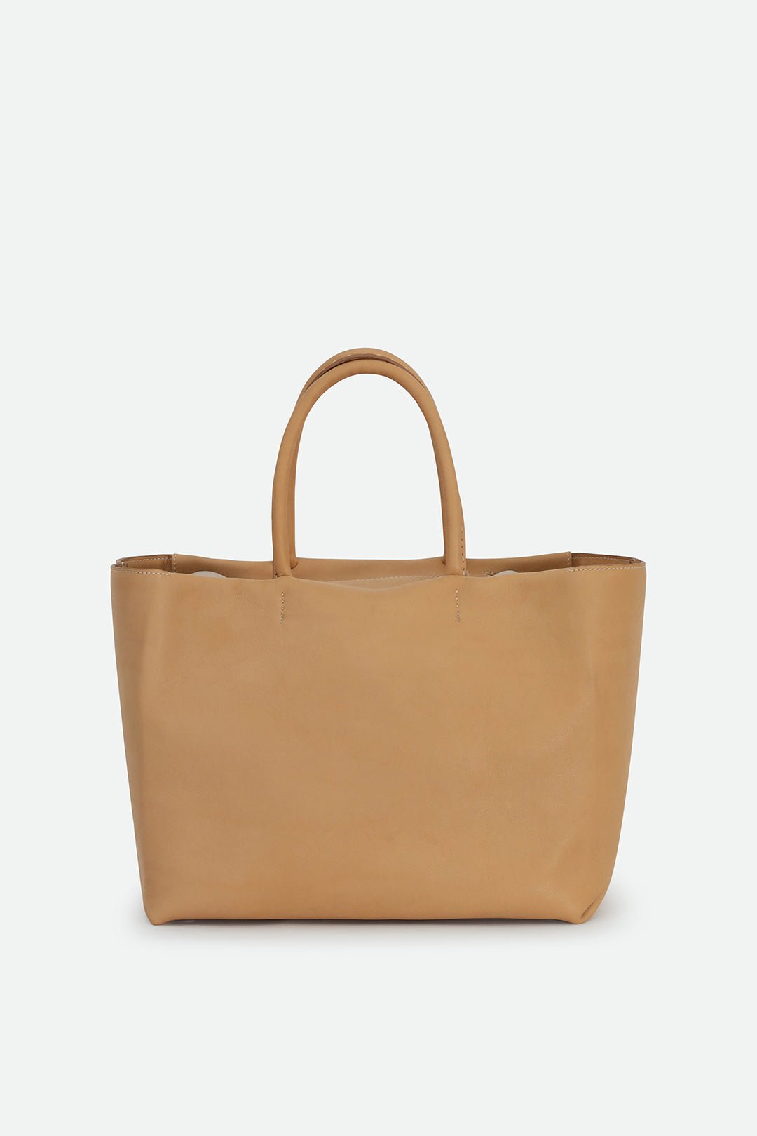 MARCEL HANDBAG IN ITALIAN LEATHER NATURAL - Jarbo