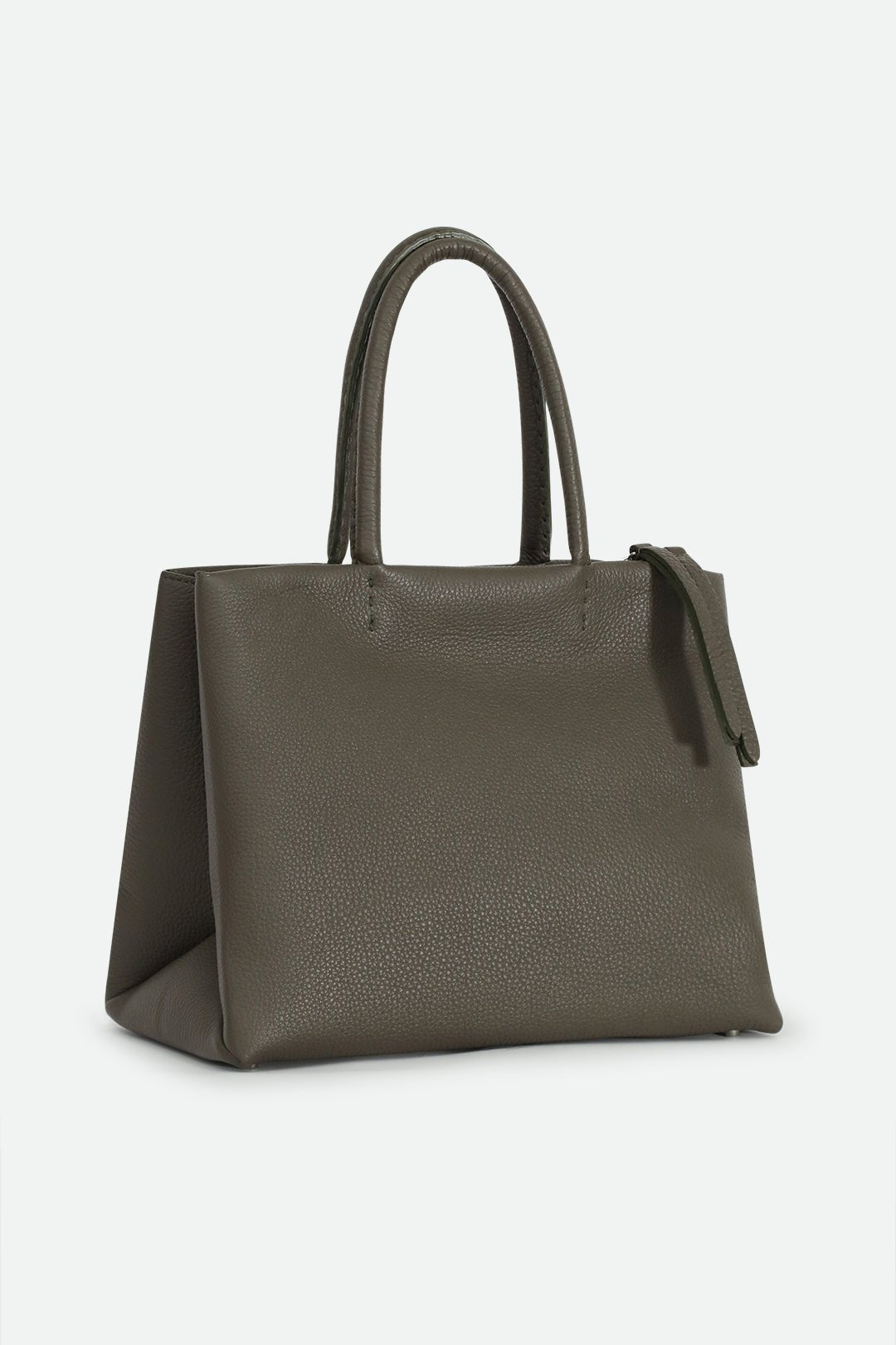 MARCEL HANDBAG IN ITALIAN LEATHER OLIVE - Jarbo