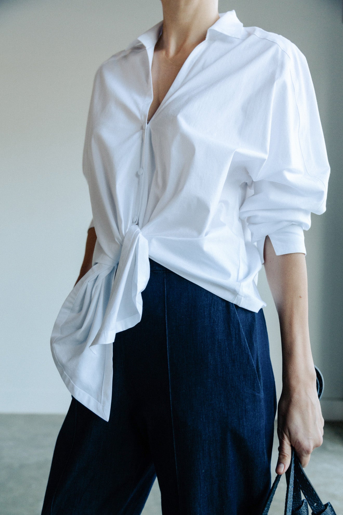 MARIE SHIRT IN ITALIAN STRETCH COTTON - Jarbo