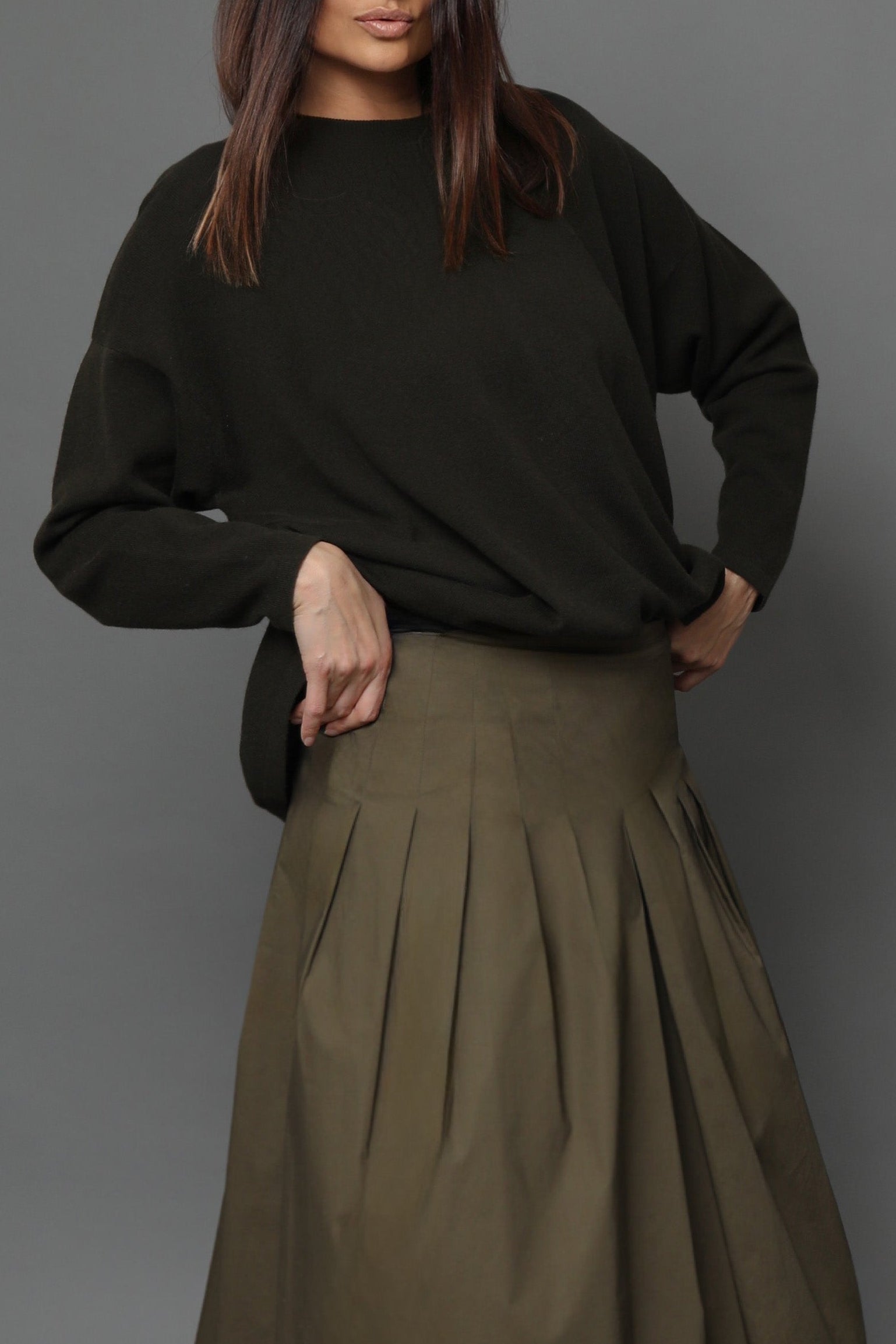 MARLOW OVERSIZED BOXY CREW IN CASHMERE BLEND - Jarbo