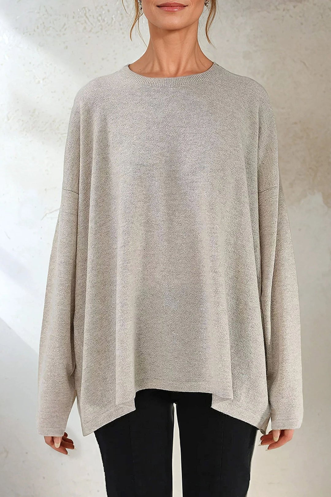 MARLOW OVERSIZED BOXY CREW IN CASHMERE BLEND - Jarbo
