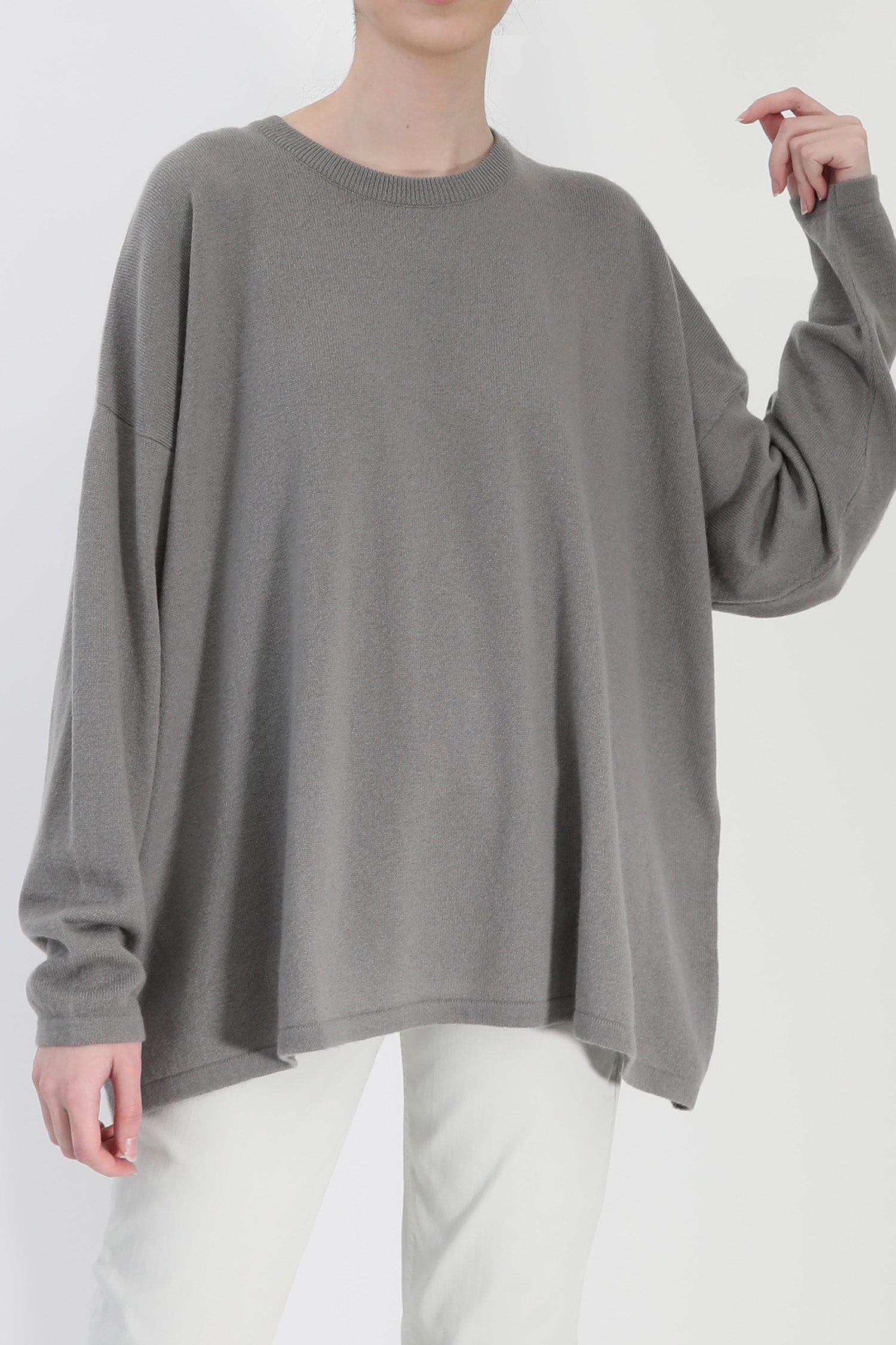 MARLOW OVERSIZED BOXY CREW IN CASHMERE BLEND - Jarbo