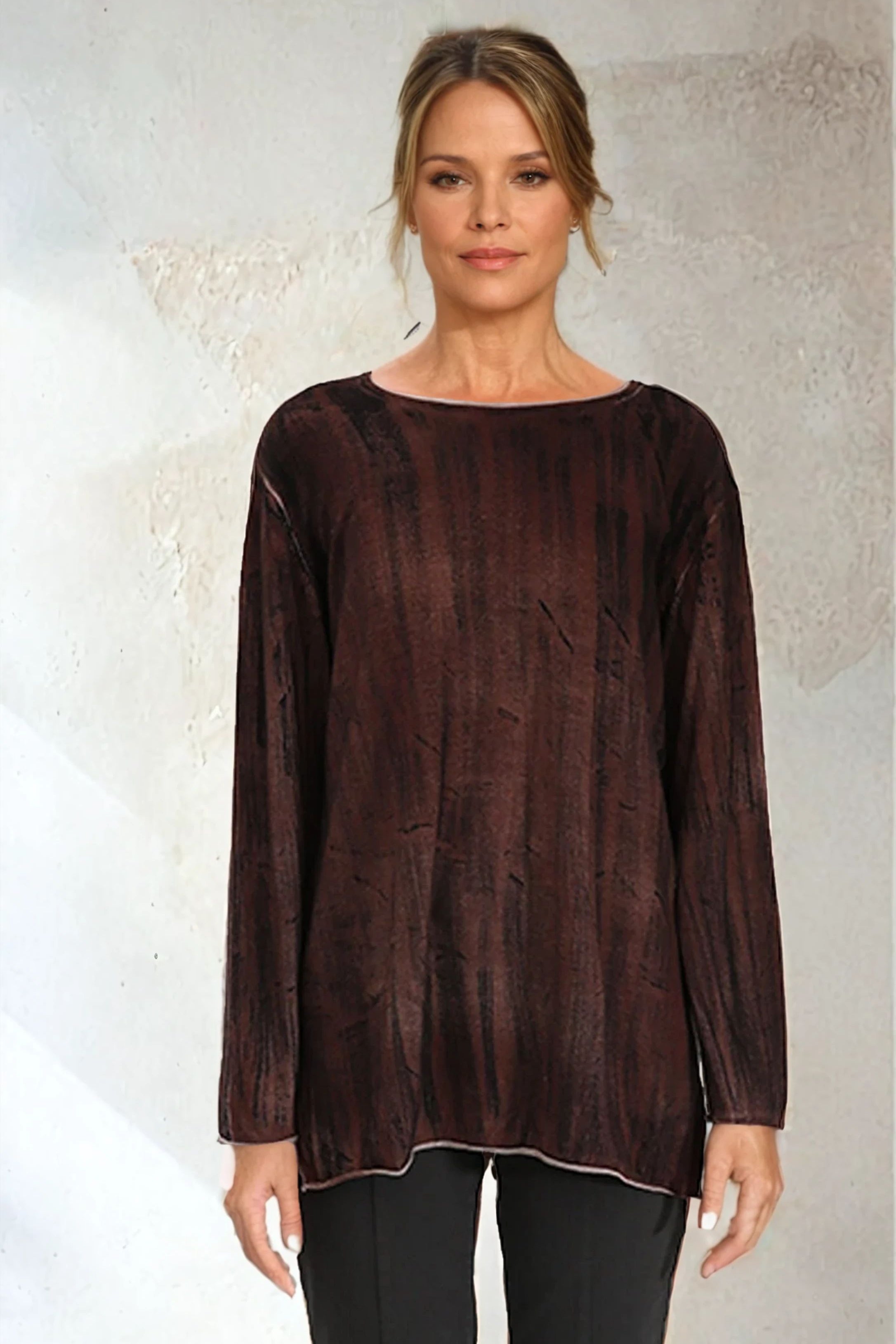 MATTIA RELAXED CREW IN HAND-DYED CASHMERE