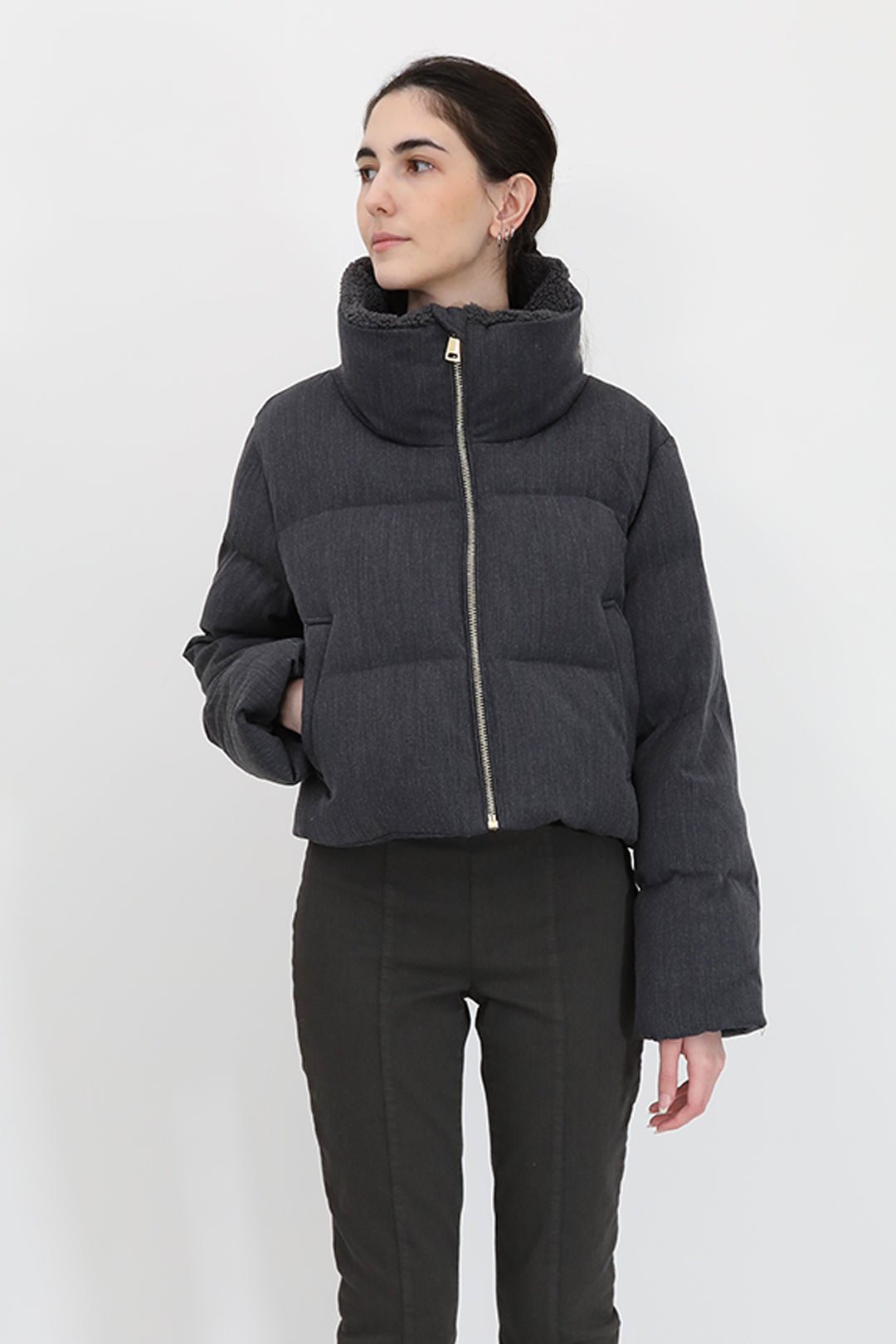 MERIBEL CROPPED COAT IN GOOSE DOWN - Jarbo