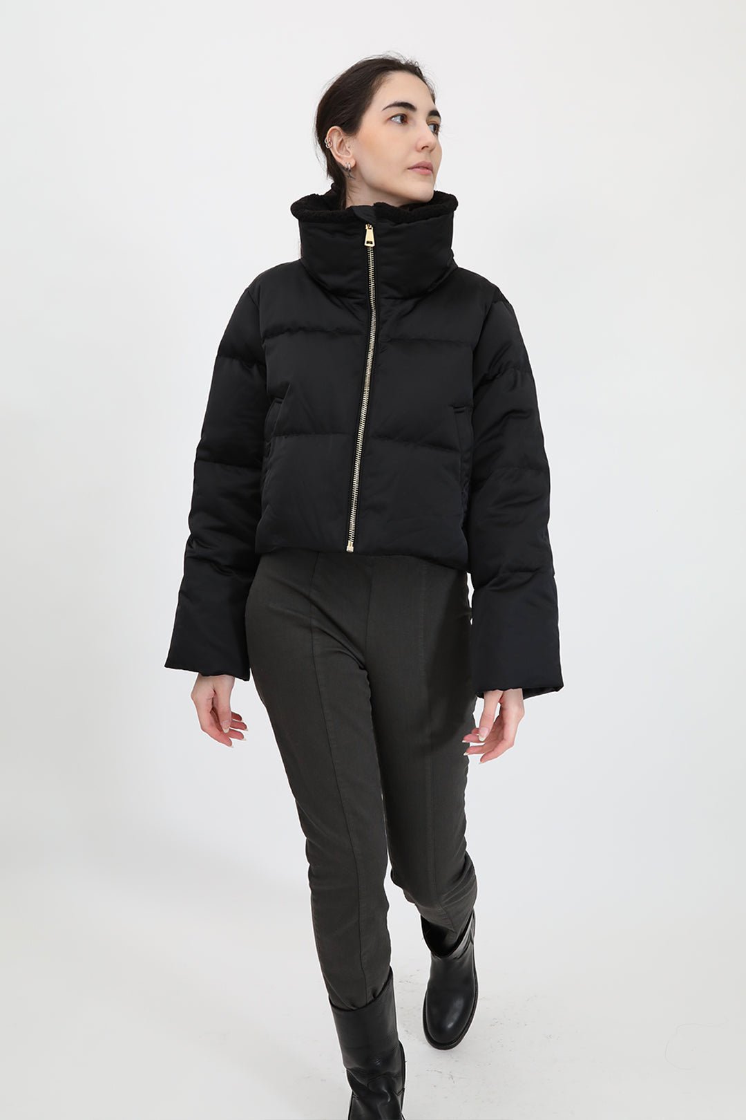 MERIBEL CROPPED COAT IN GOOSE DOWN - Jarbo