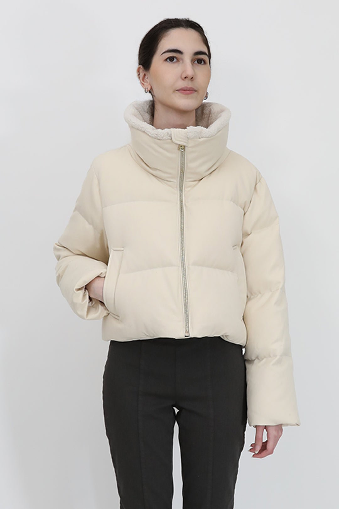 MERIBEL CROPPED COAT IN GOOSE DOWN - Jarbo